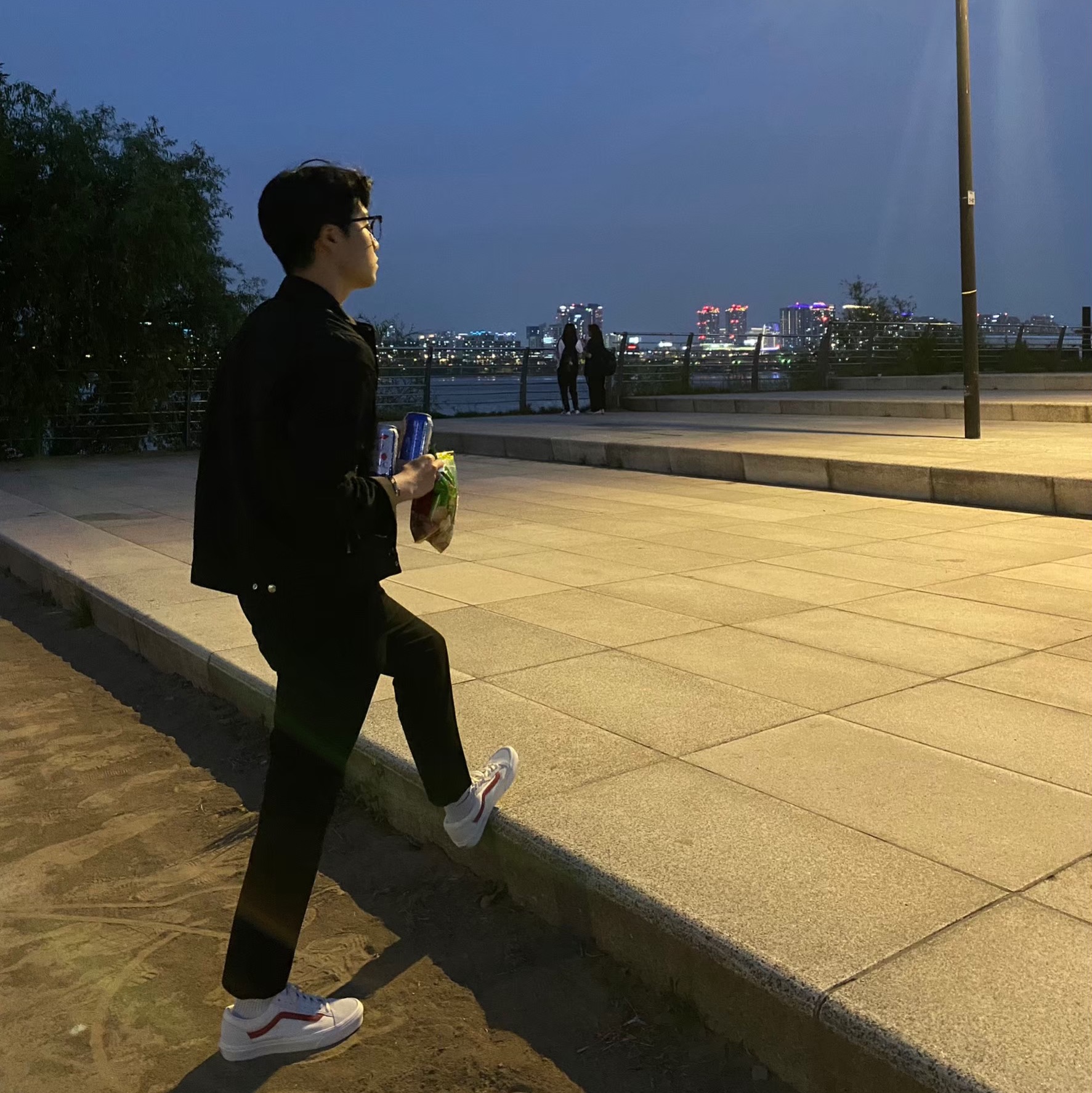 Vans Style 36 Marshmallow Racing Red 착용 스타일 - 2