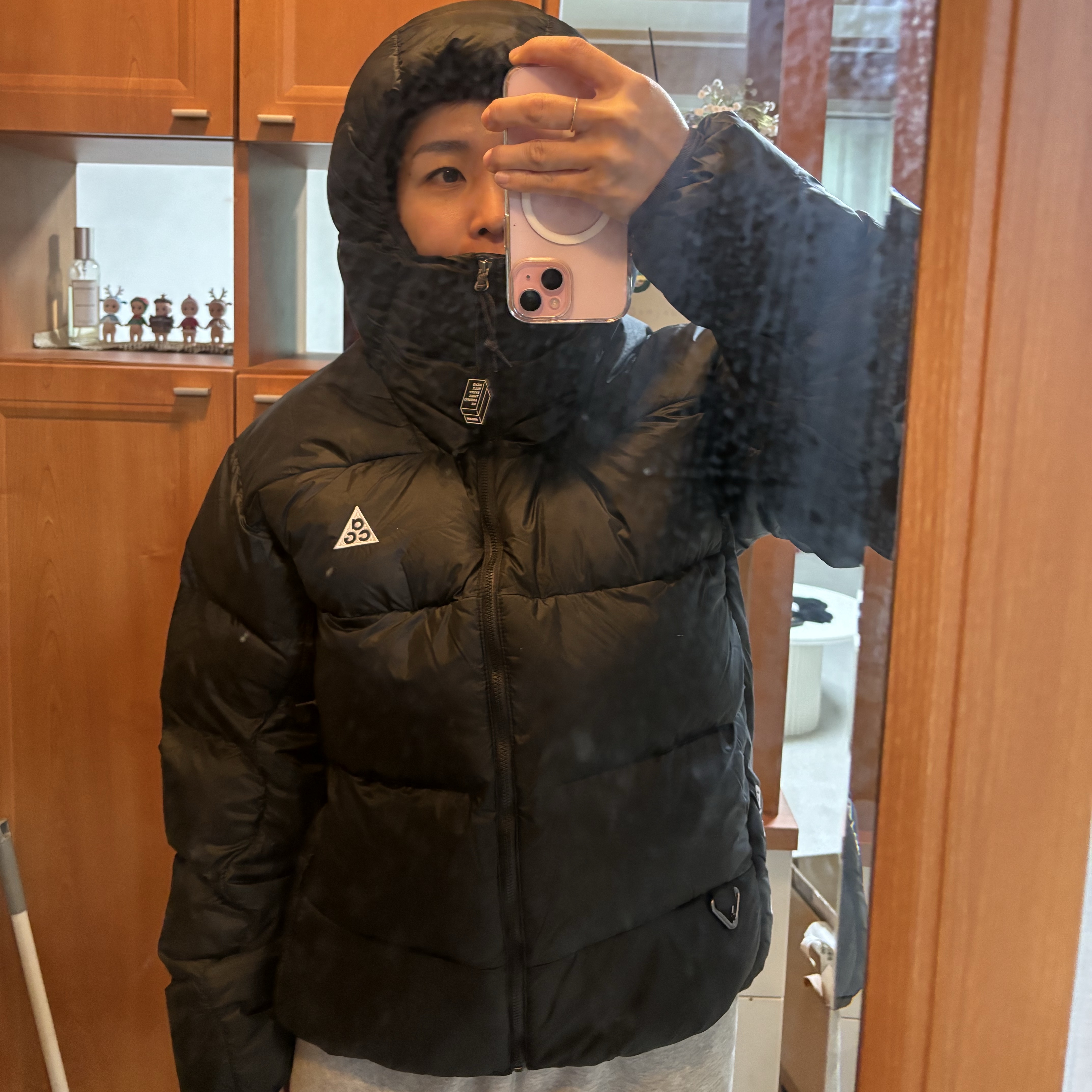 Nike ACG Therma-Fit ADV Lunar Lake Puffer Jacket Black - Asia 착용 스타일