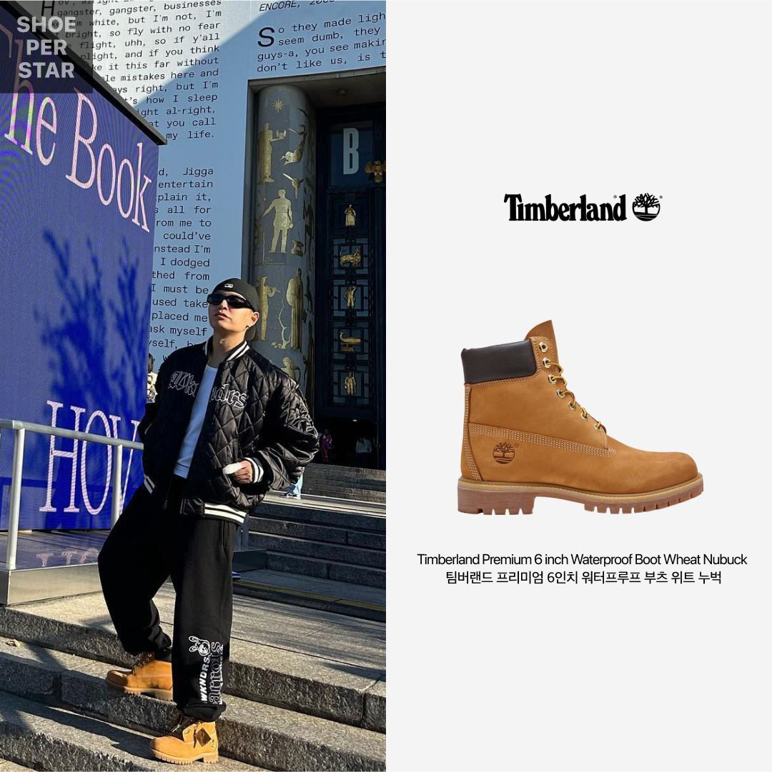 Timberland Premium 6 inch Waterproof Boot Wheat Nubuck - Wide 착용 스타일 - 1
