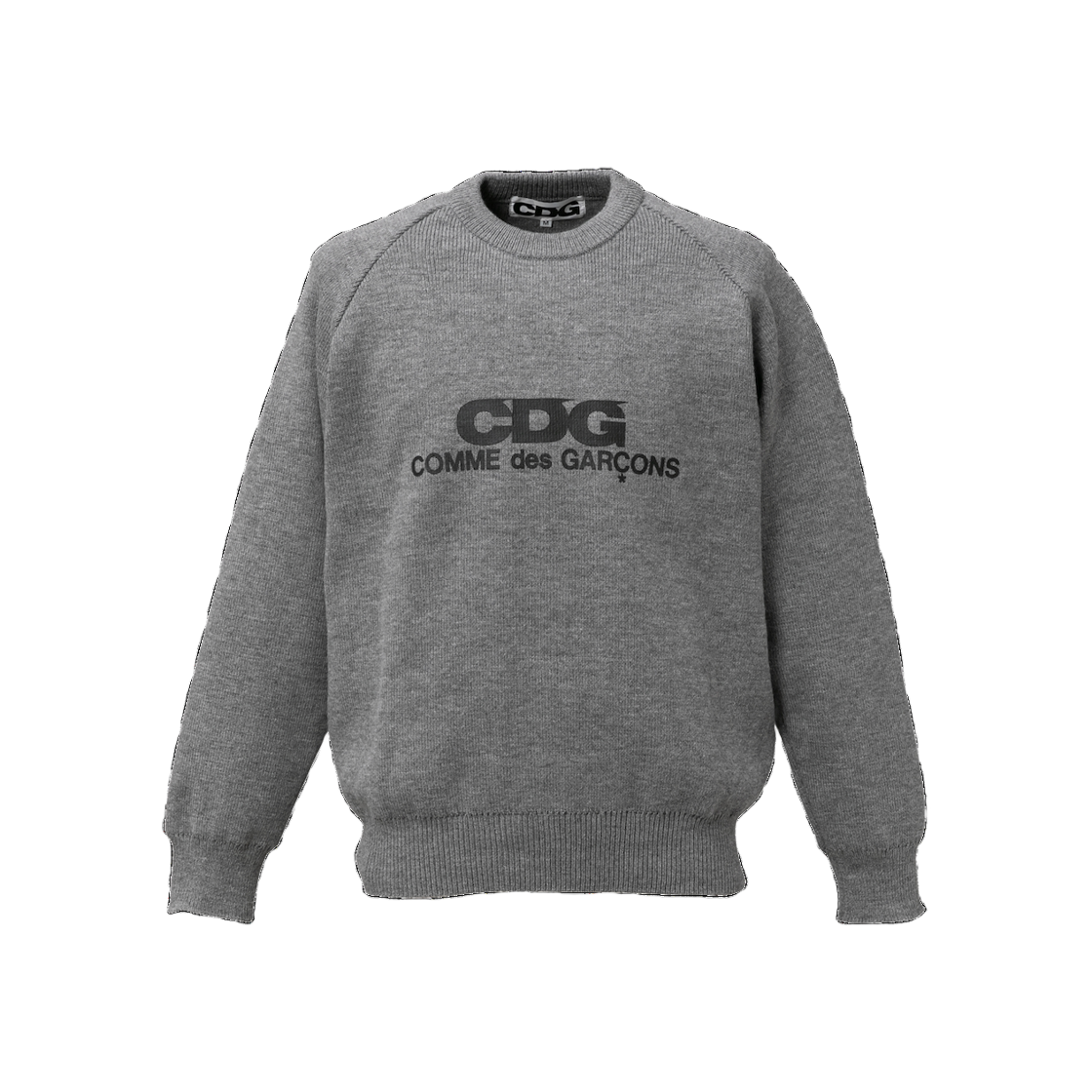 SZ-N009-051-4 CDG Round Neck School Pullover Grey - 대표 이미지 #1