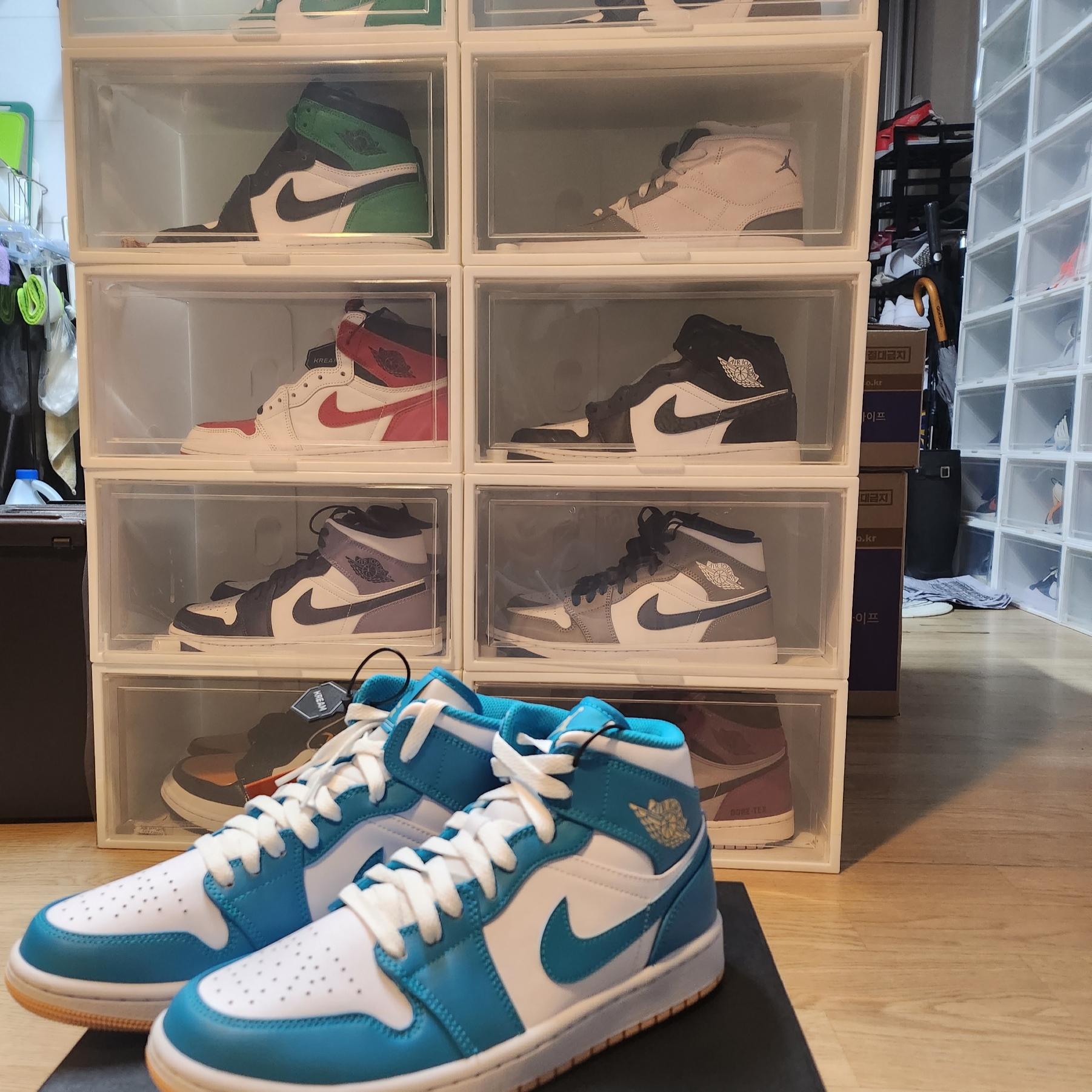 Jordan 1 Mid Lucky Green 착용 스타일