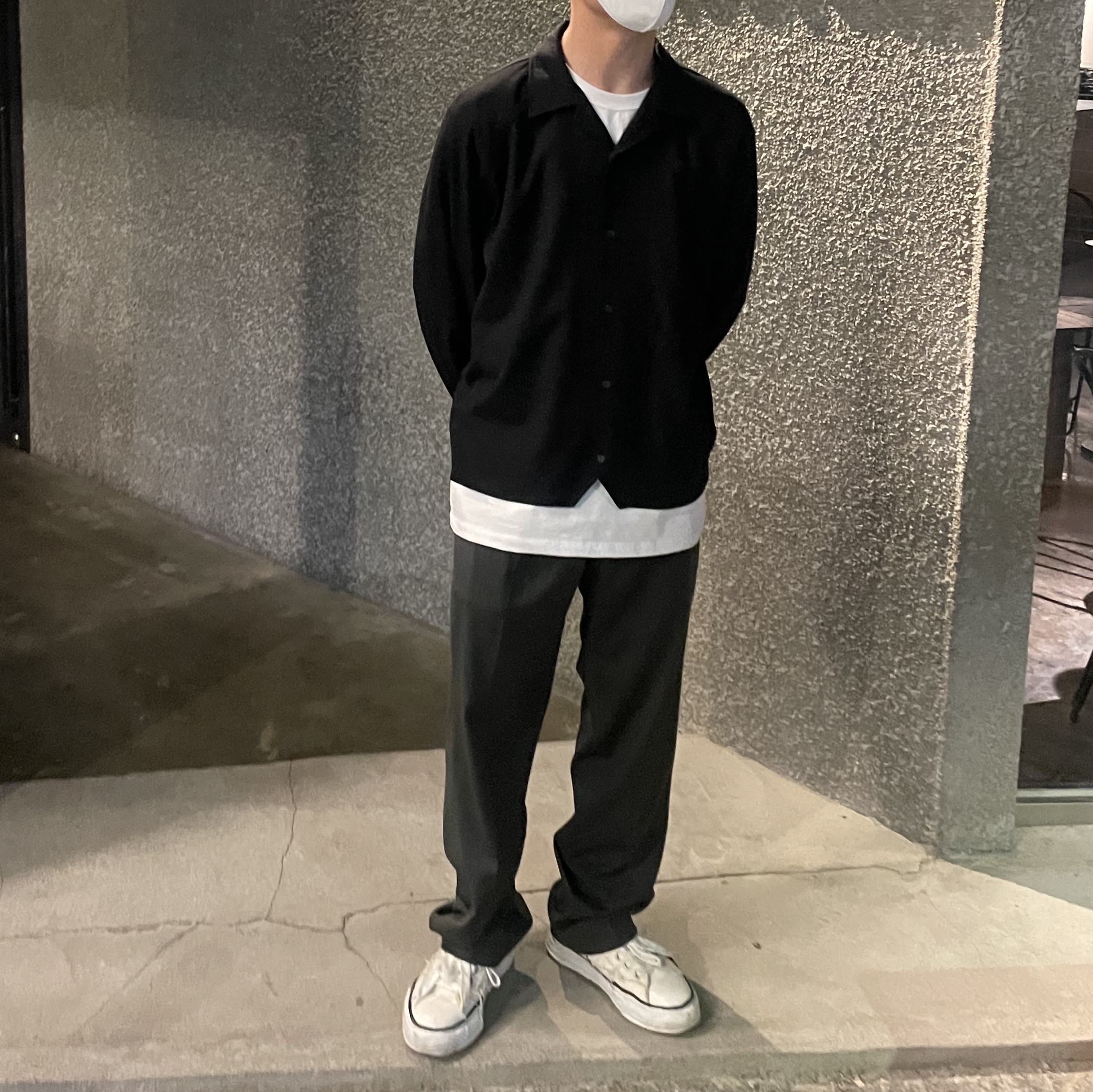 Maison Mihara Yasuhiro Peterson OG Sole Canvas Low Sneakers White 착용 스타일