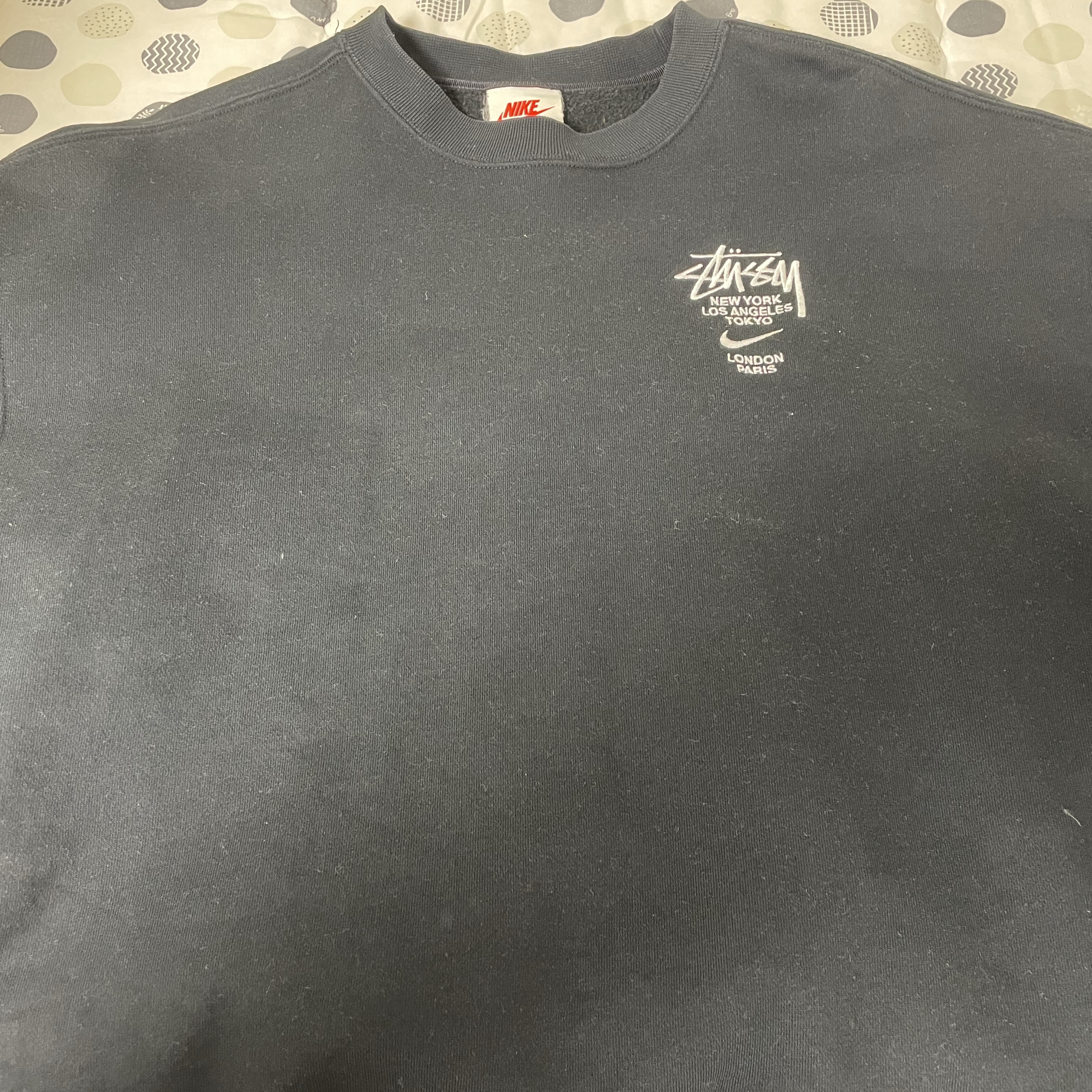 Nike x Stussy NRG ZR Fleece Crewneck Black - Asia 착용 스타일