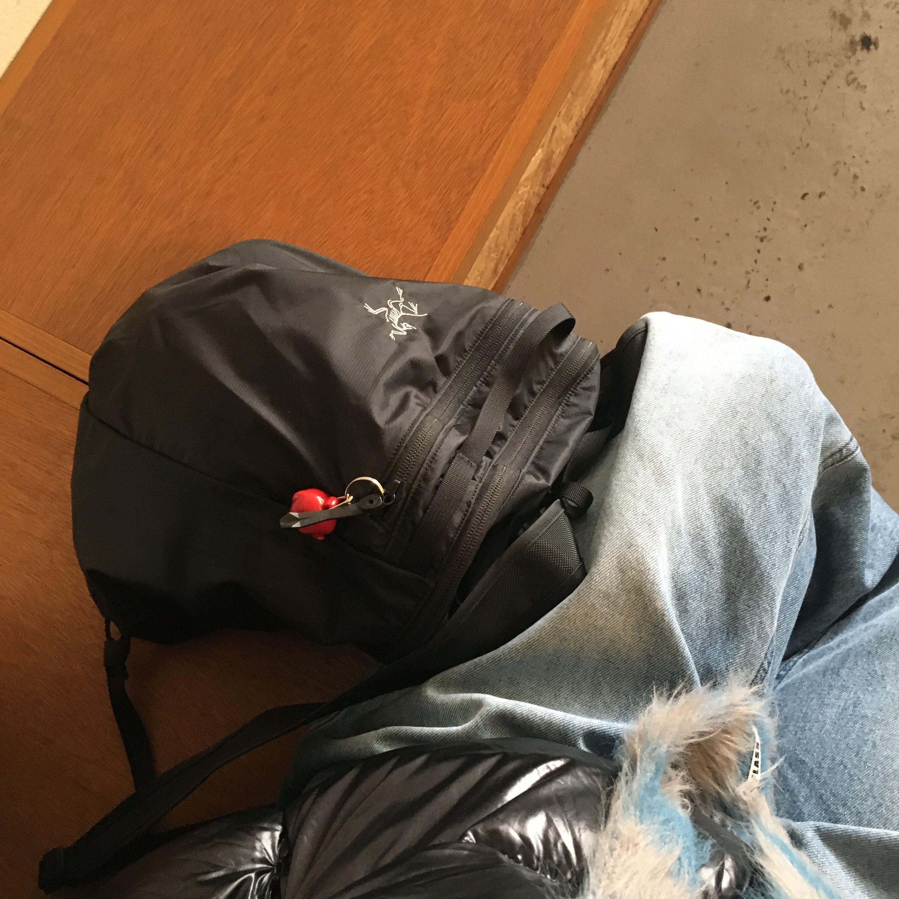 Arc'teryx Heliad 15 Backpack Black 착용 스타일