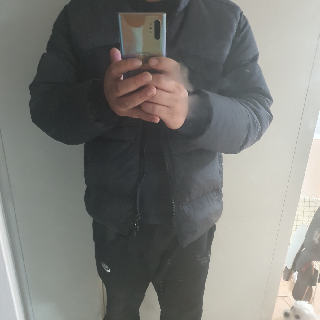 Stone Island 42840 Modified Panama Nylon Mix Fabric Down-TC Jacket Ink Blue - 21FW 착용 스타일