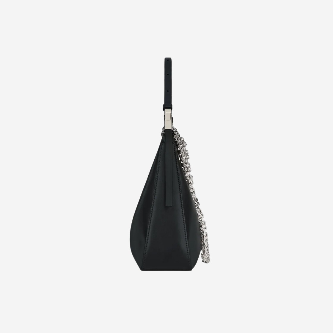 Givenchy Small Moon Cut Out Bag in Leather with Chain Black 상세 이미지 2