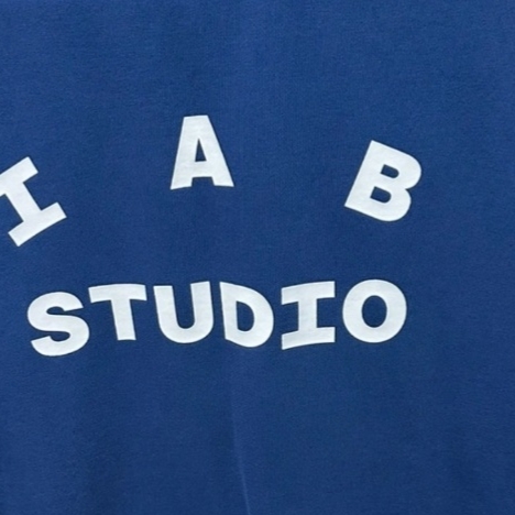IAB Studio Heavy Short Sleeve Sweatshirt Navy - 23FW 착용 스타일 - 1