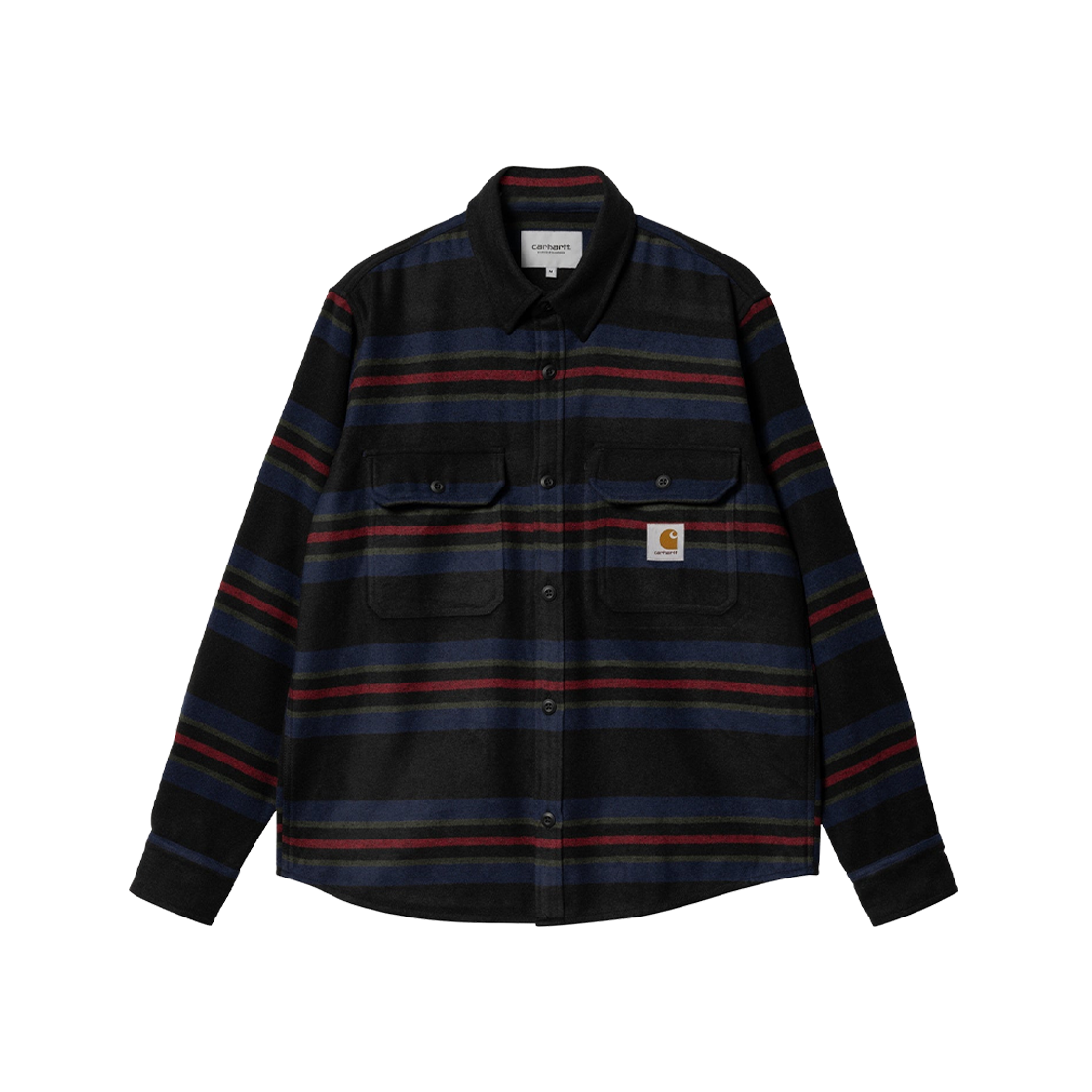 Carhartt WIP Oregon Stripe Shirt Jacket Black 상세 이미지 1