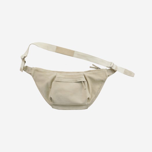 PL3YBG0202MU Polyteru Calf Bag 1.5v Suede Used Ecru (Dirty Washed)