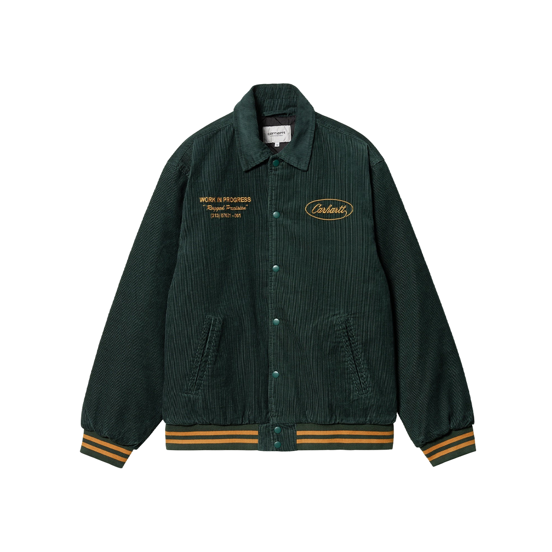 Carhartt WIP Rugged Letterman Jacket Discovery Green 상세 이미지 1