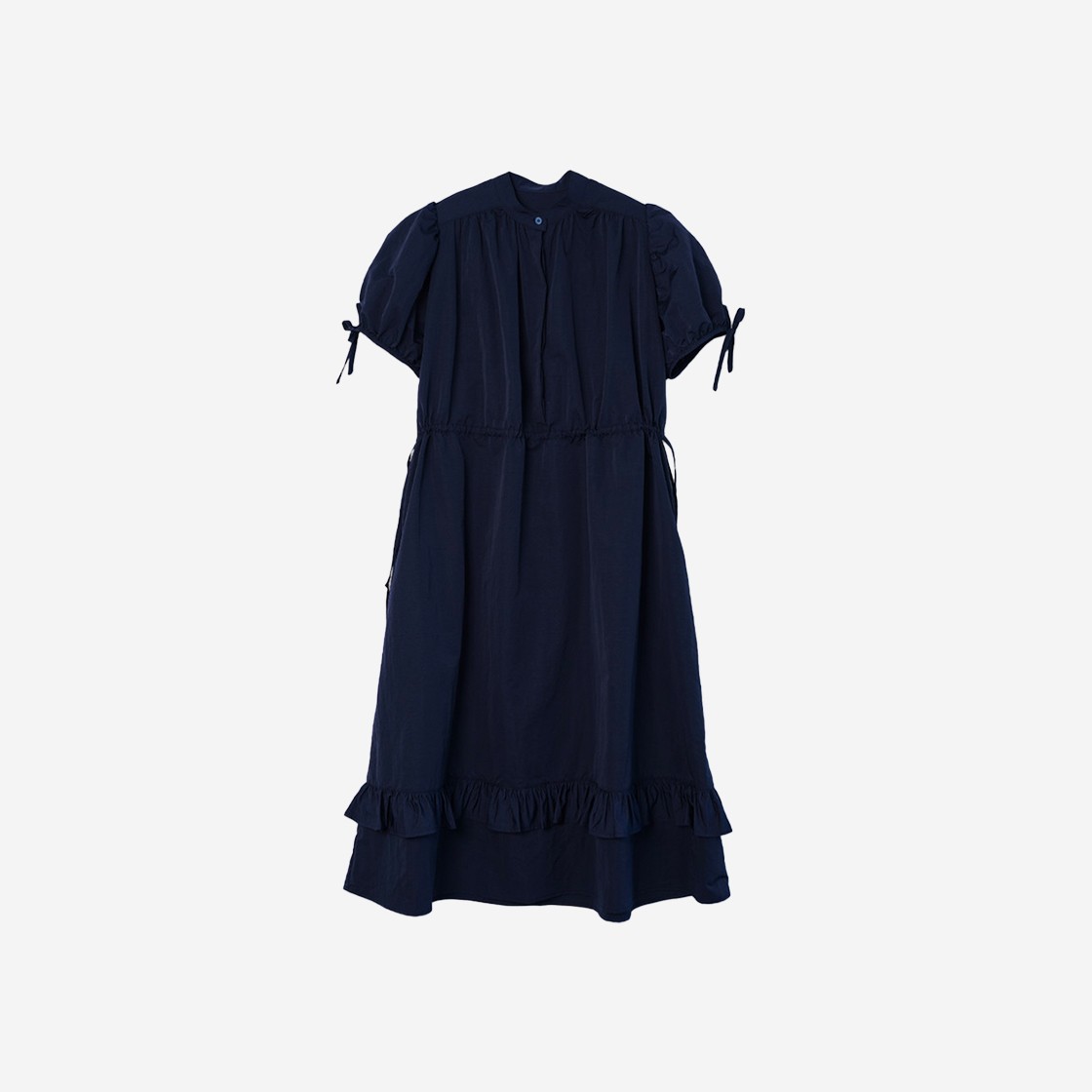 23SMDR003 Saenginstudios Romantic Shirring Dress Navy