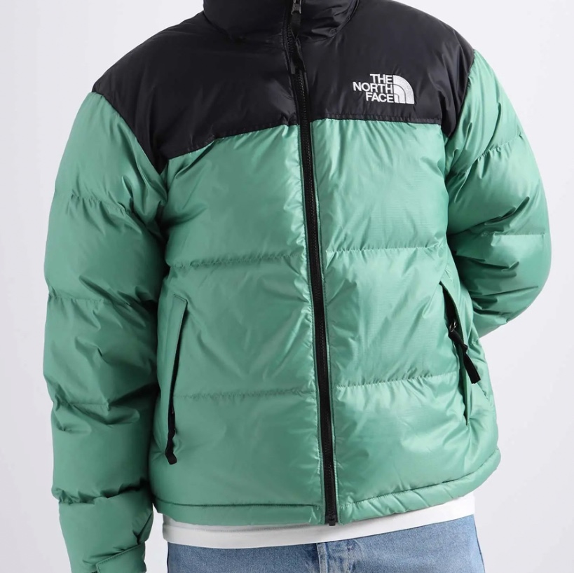 The North Face 1996 Retro Nuptse Jacket Deep Grass Green 착용 스타일