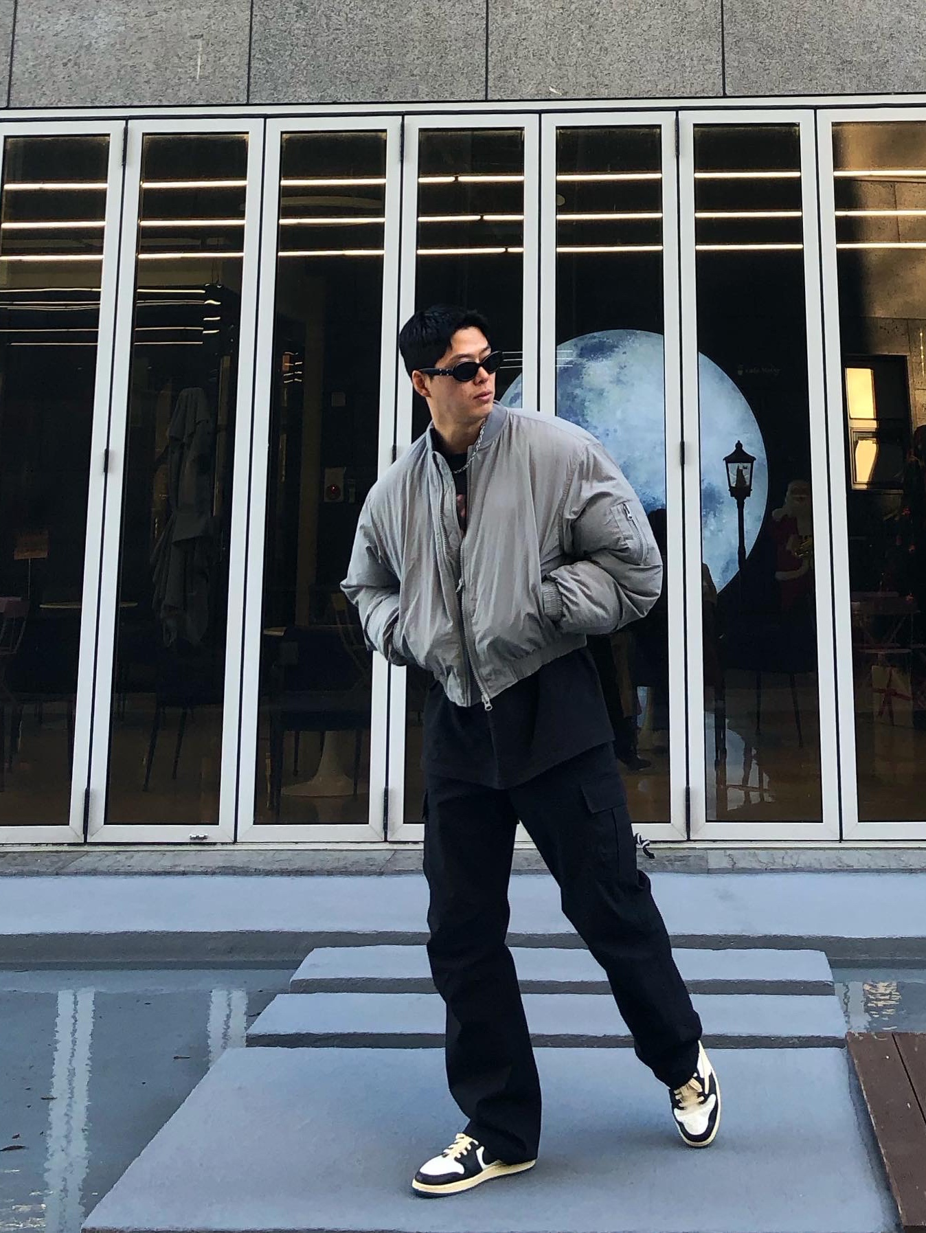 Gentle Monster x Maison Margiela MM005 Black Black, Supreme x Undercover Face T-Shirt Black - 23SS 착용 스타일 - 2