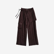 Saenginstudios Skirt Wrap Wide Pants Burgundy