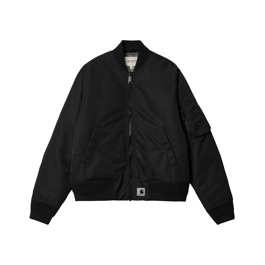 (W) Carhartt WIP Olten Bomber Black Smoke Green 상세 이미지 1