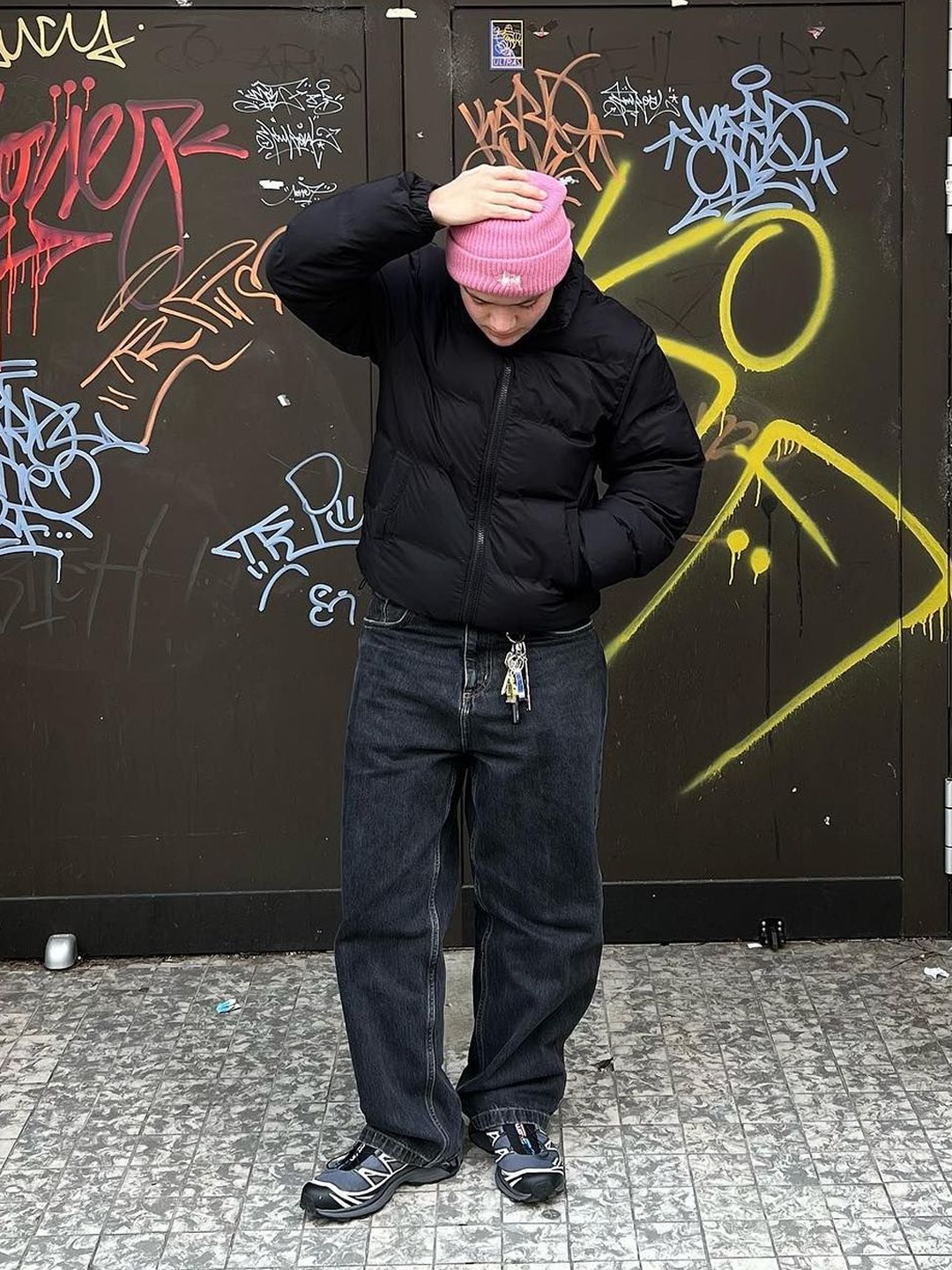 Stussy Down Parka Micro Ripstop Phantom Black, Moncler Vezere Short Down Jacket Black - 23FW 착용 스타일 - 4