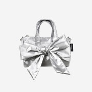 Saenginstudios Mini Ribbon Chain Bag Silver