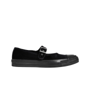 (W) Converse All Star Velvet Mary Jane Ox Black