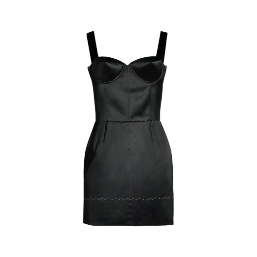 (W) 메종 마르지엘라 워크 인 프로그레스 미니 드레스 블랙