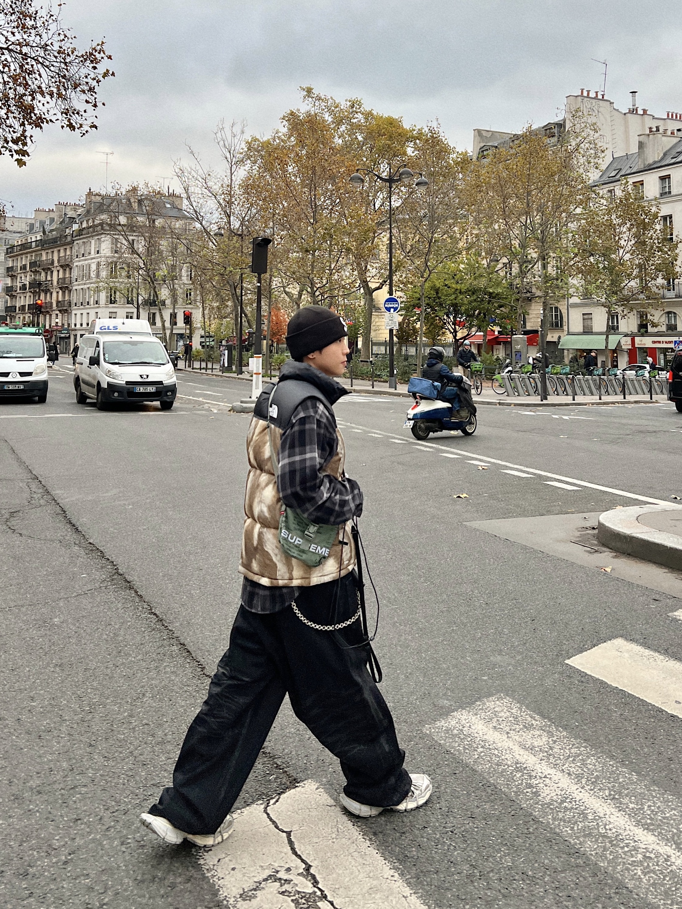 Project G/R Backward Denim Pants Black, Supreme New Era S Logo Beanie Black - 23FW 착용 스타일 - 4