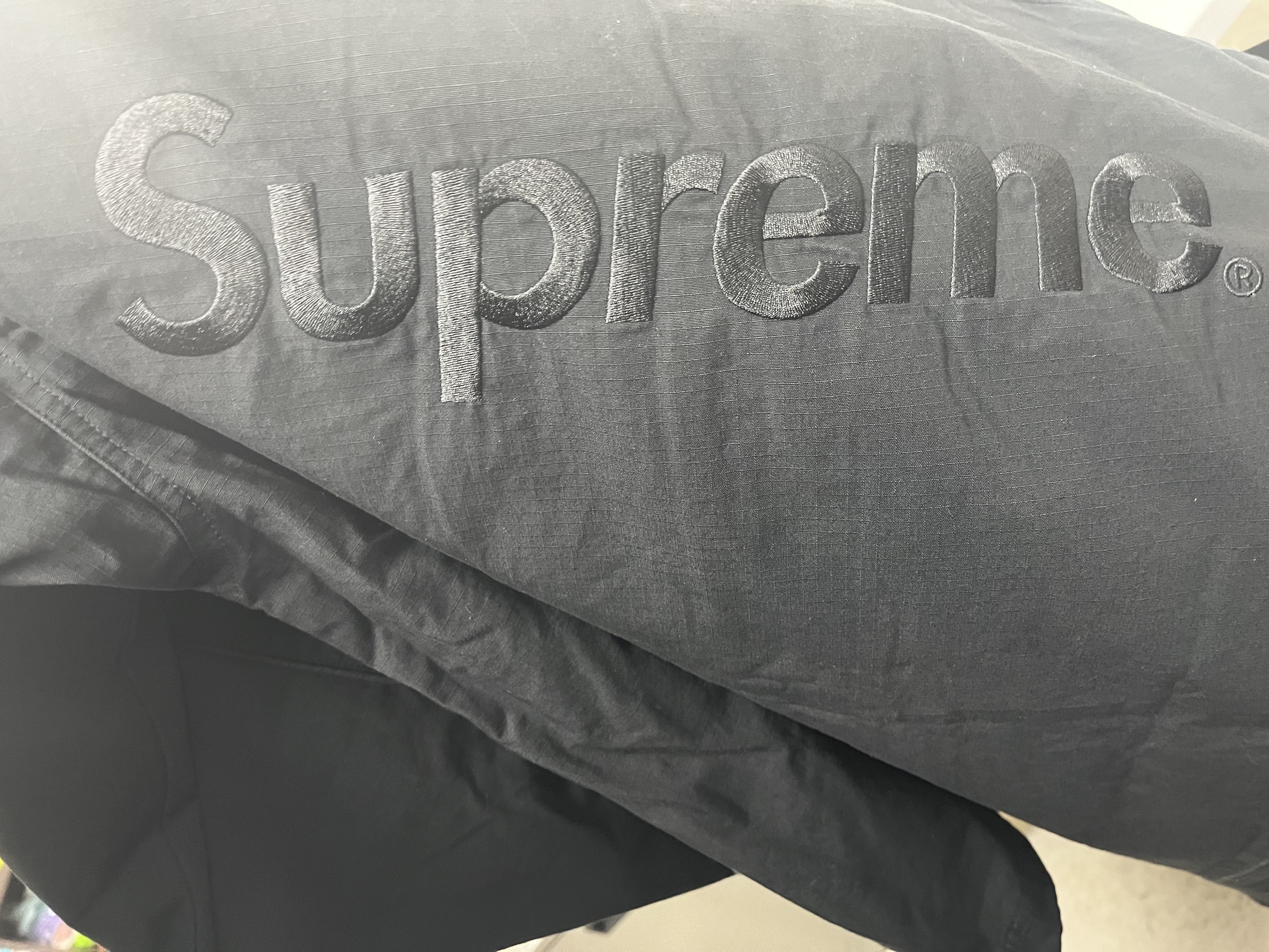 Supreme x Umbro Cotton Ripstop Track Jacket Black - 23FW 착용 스타일 - 2
