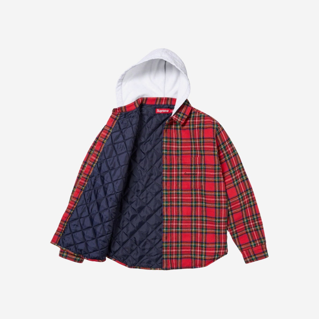 Supreme Tartan Flannel Hooded Shirt（슈프림 타탄 플란넬 후드 셔츠 