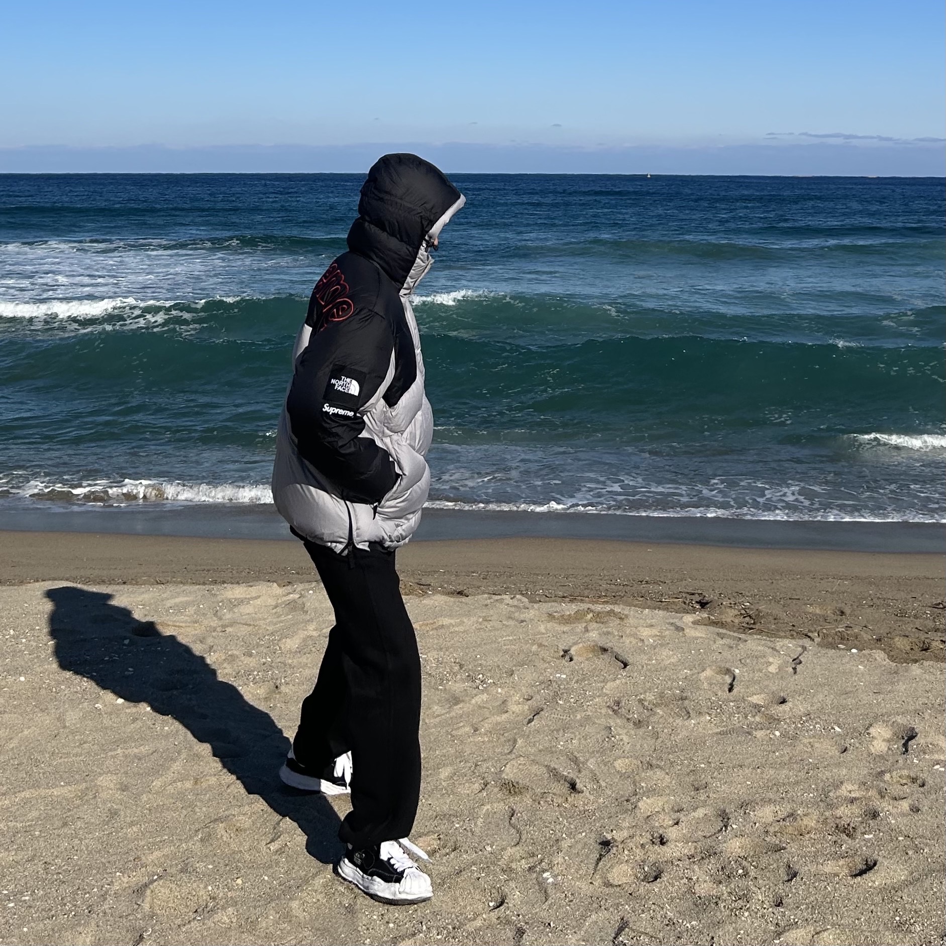 Supreme x The North Face 800-Fill Half Zip Hooded Pullover Grey - 22FW, Maison Mihara Yasuhiro Blakey OG Sole Canvas Low-top Sneakers Black White 착용 스타일