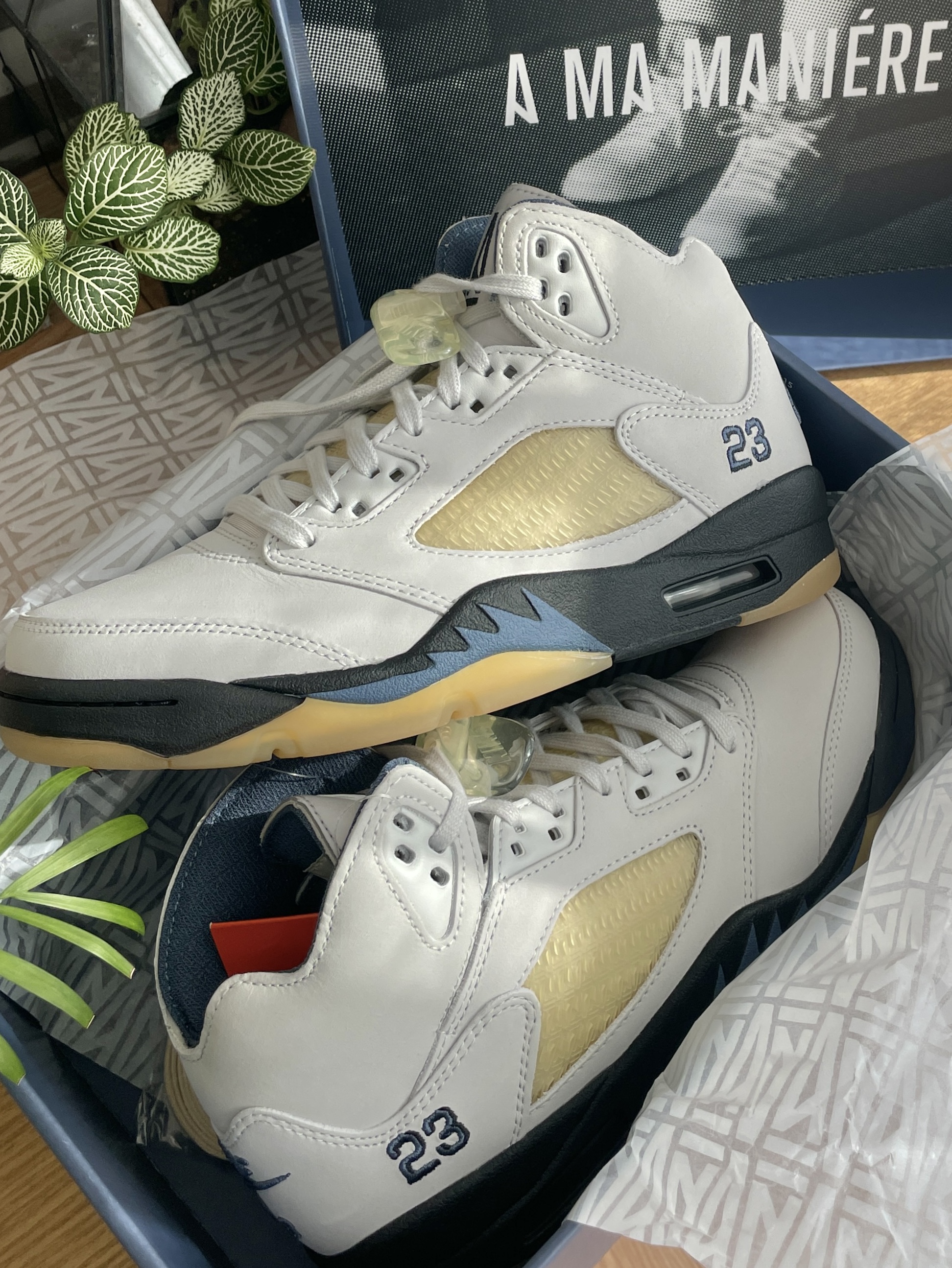 (W) Jordan 5 x A Ma Maniere Retro Dawn 착용 스타일 - 2