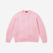Supreme Applique Cable Knit Sweater Pink - 23FW