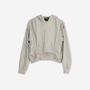 Saenginstudios Shirring Rope Hoodie Beige