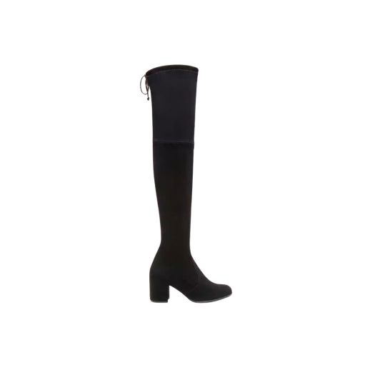(W) Stuart Weitzman Tideland Boots Stretch Suede Black