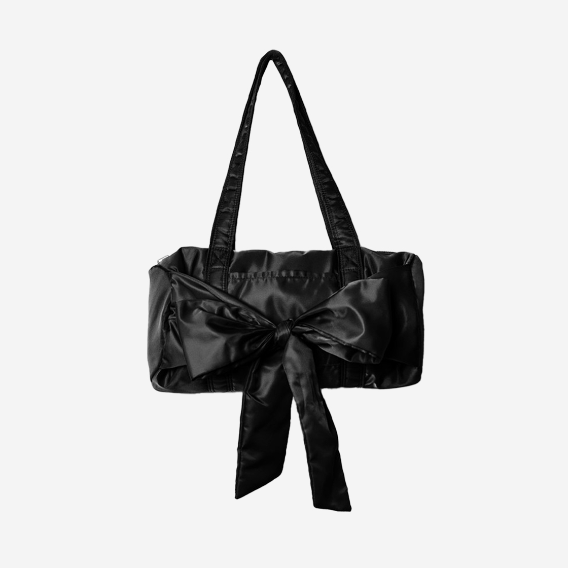 23SSBG002 Saenginstudios Ribbon Shoulder Duffle Bag Black