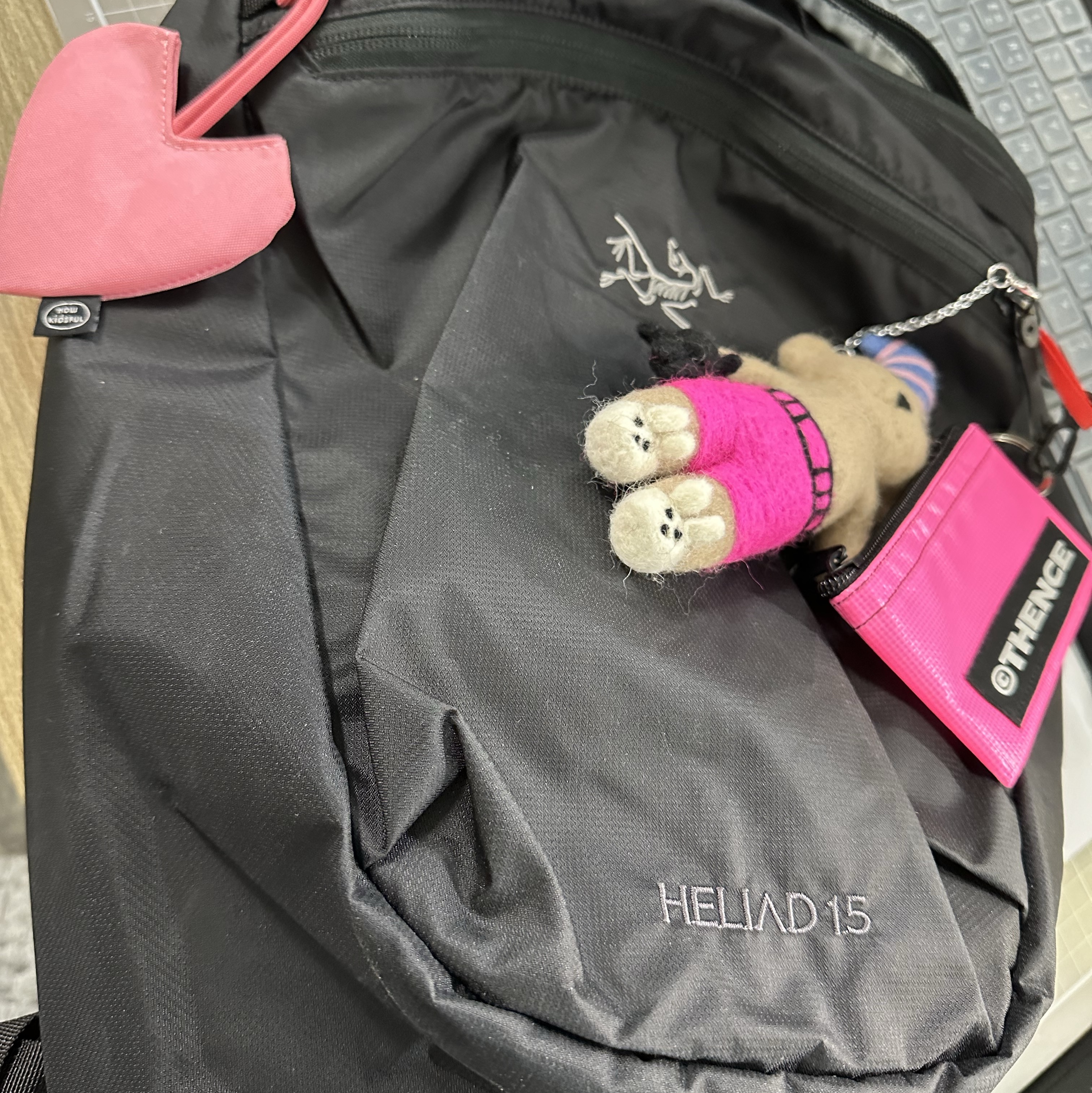 Arc'teryx Heliad 15 Backpack Black 착용 스타일