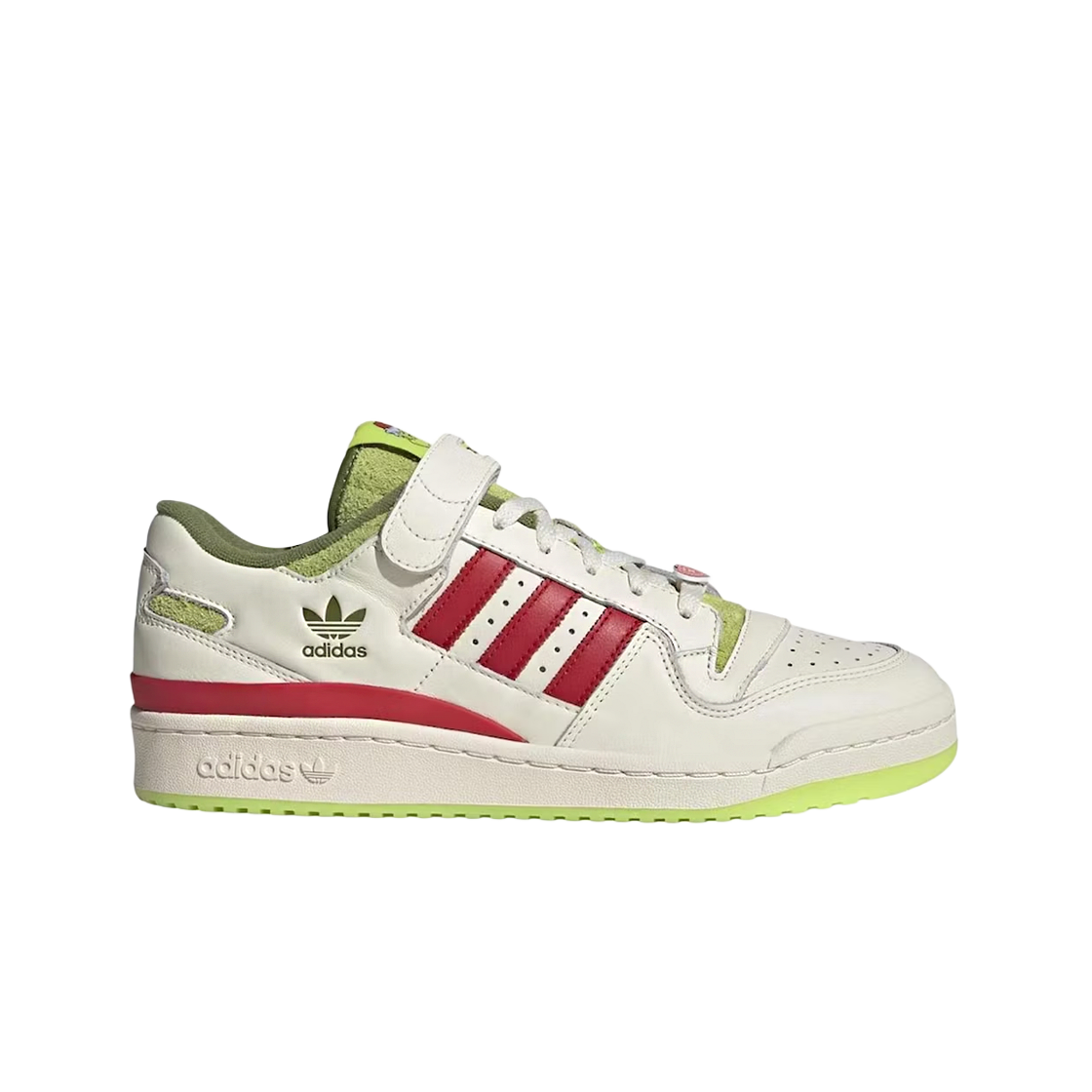 ID3512 Adidas x The Grinch Forum Low Cream White Collegiate Red