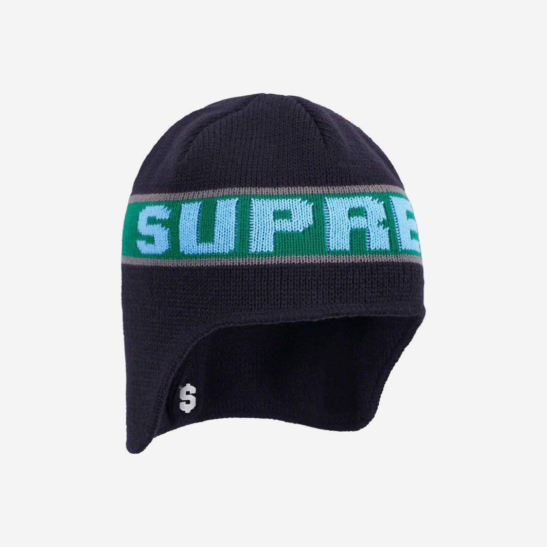 Supreme Earflap Beanie Navy - 23FW 상세 이미지 1