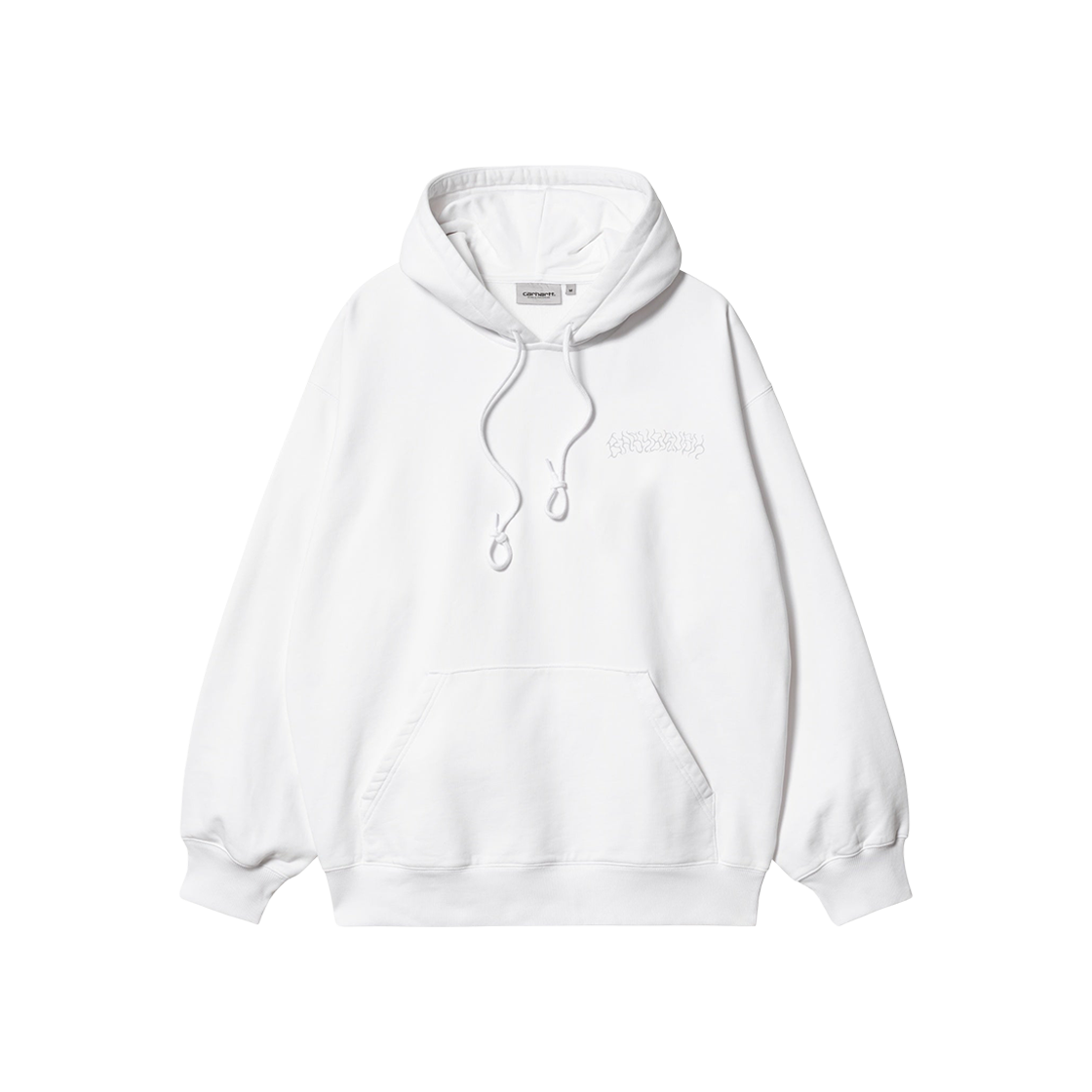 Carhartt WIP Hooded Babybrush Duck Sweatshirt White 상세 이미지 2