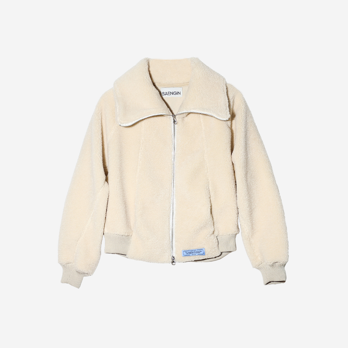 23WTOT001 Saenginstudios Saengin Fleece 2Way Zip Up Jacket Ivory