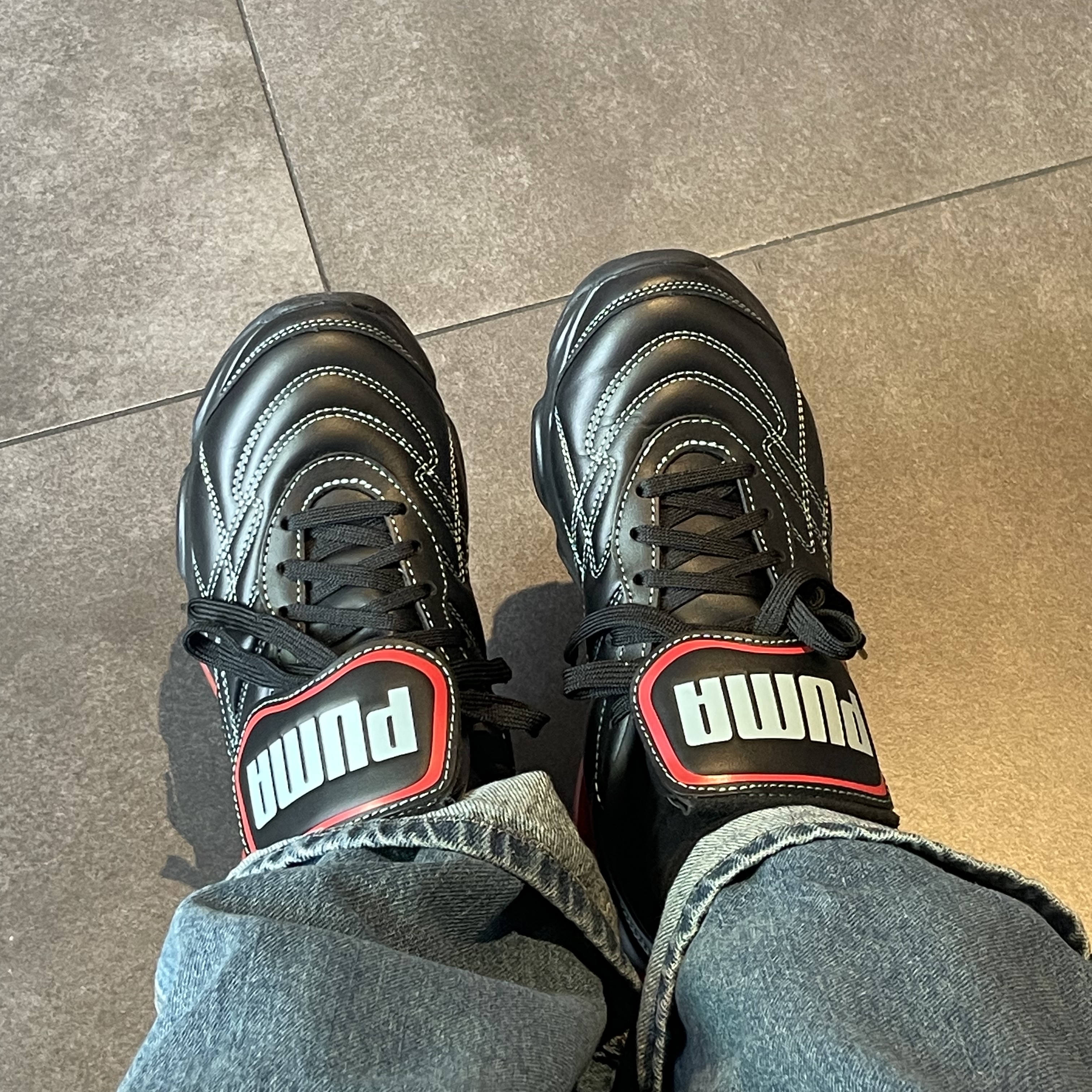 (W) Puma x Dua Lipa Cell Dome King ML Trainer Black 착용 스타일