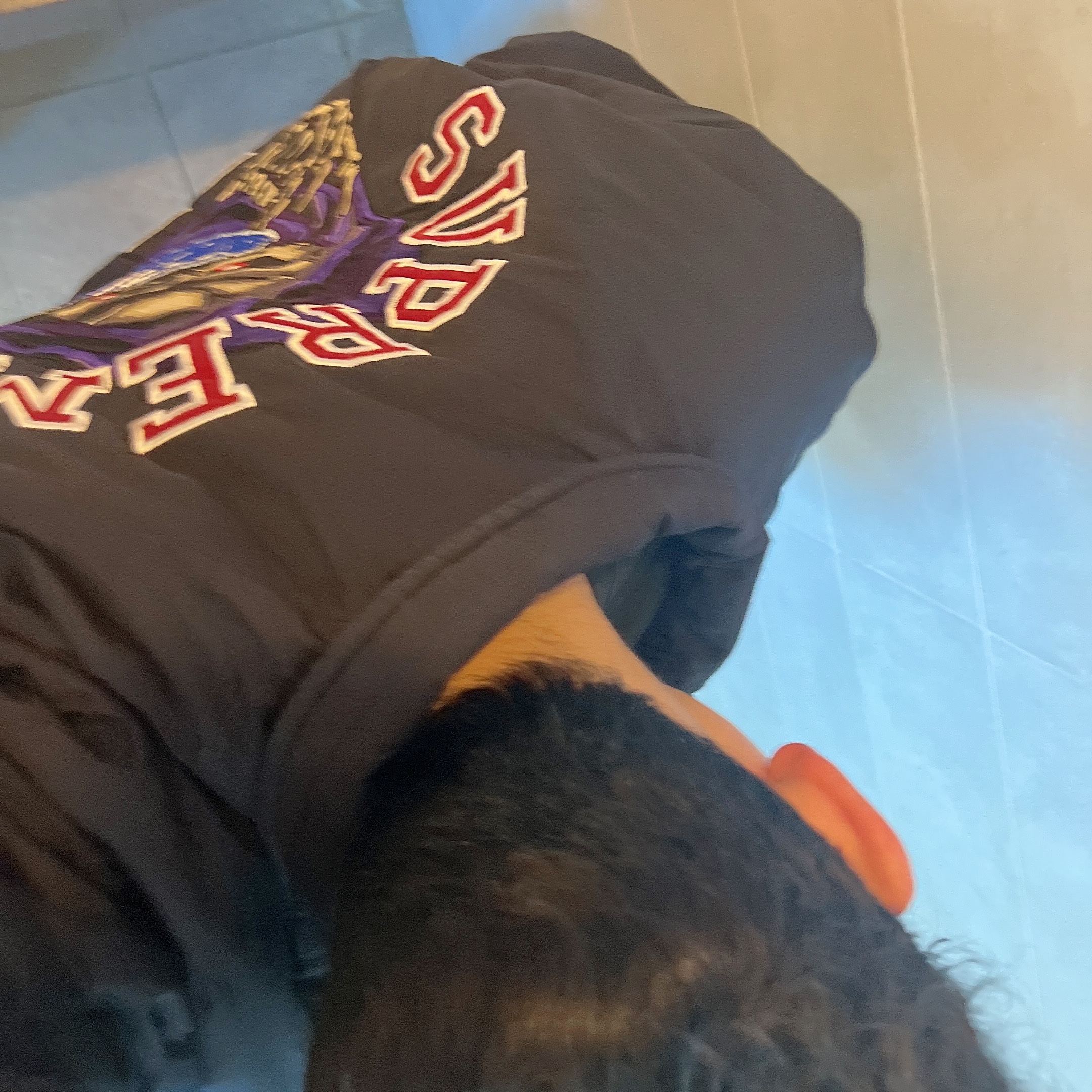 Supreme Peace Embroidered Work Jacket Navy - 23FW 착용 스타일
