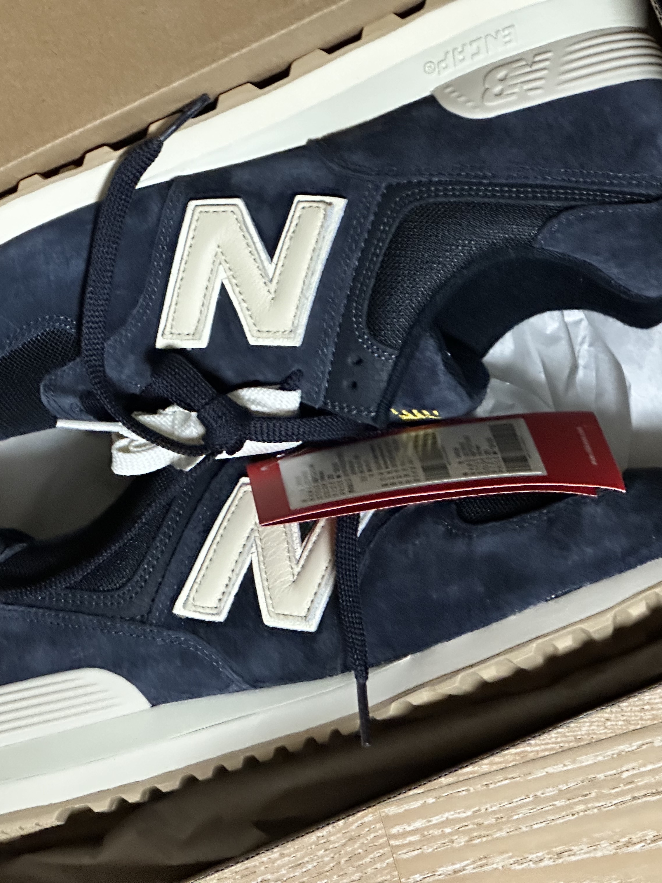 New Balance x Recto 574 Faded Navy Classic 착용 스타일 - 2