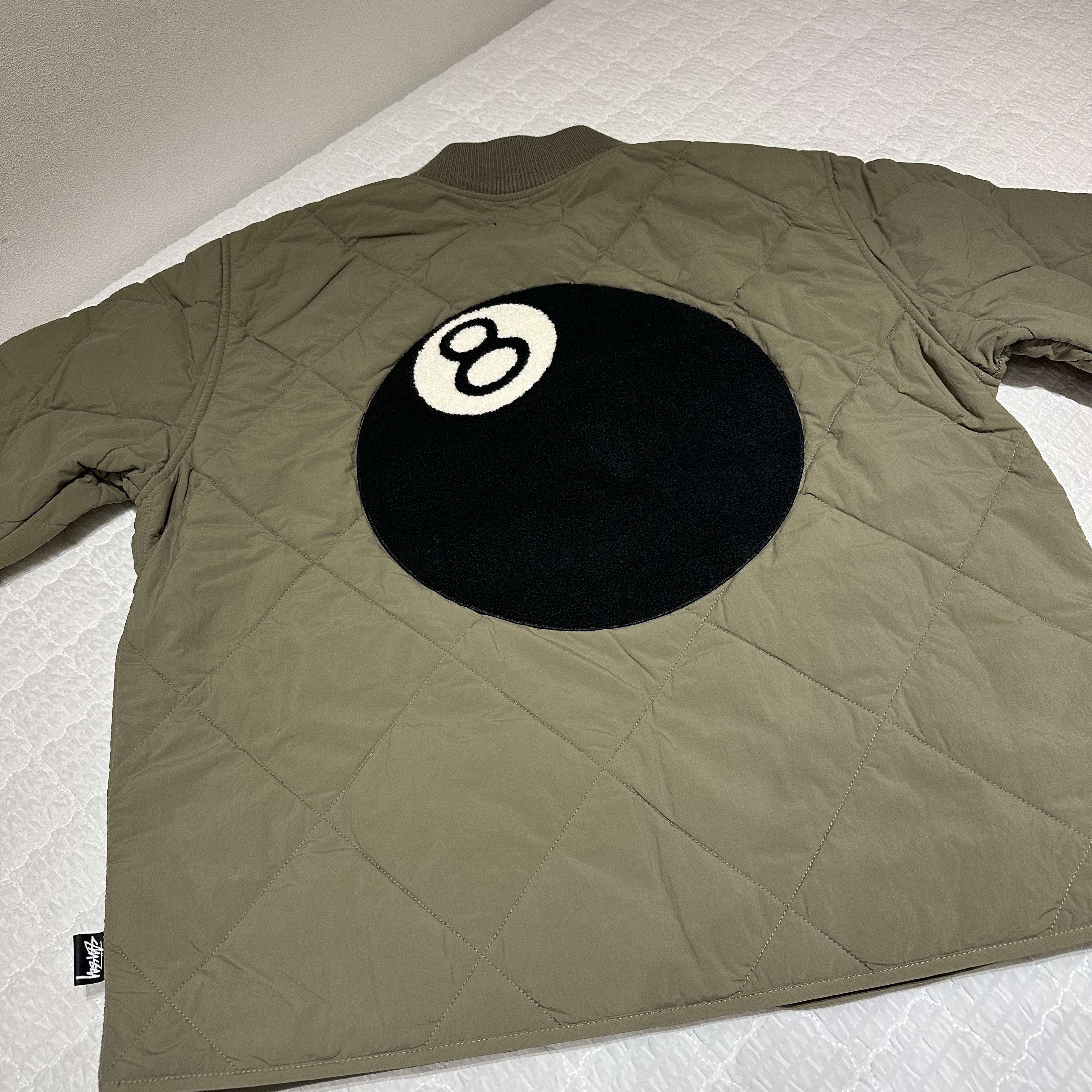 Stussy 8 Ball Quilted Liner Jacket Olive 착용 스타일