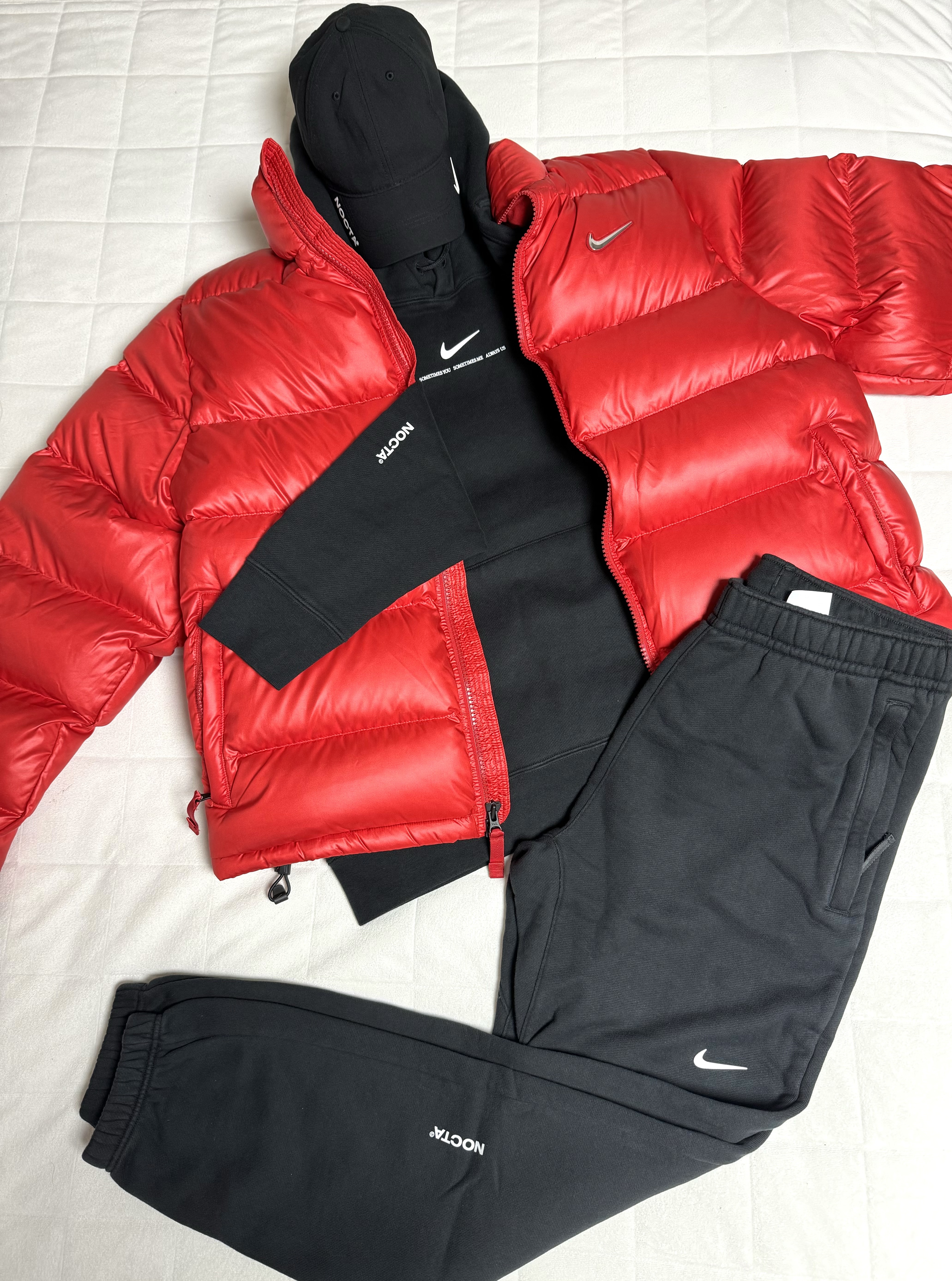 Nike x Drake Nocta NRG Essential Fleece Hoodie Black - US/EU, Nike x Drake Nocta NRG Essential Fleece Pants Black - US/EU 착용 스타일