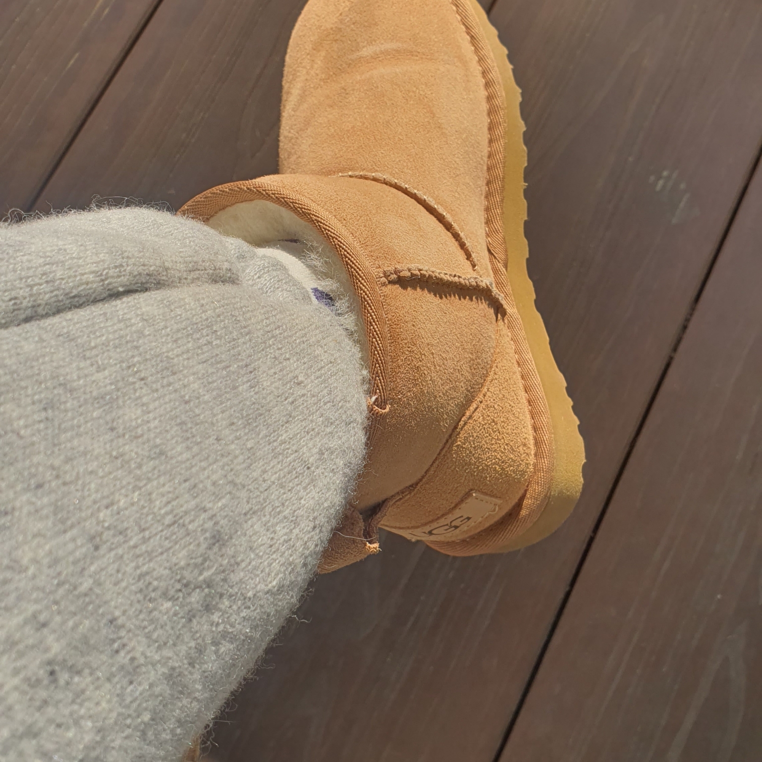 (W) UGG Classic Mini II Boots Chestnut 착용 스타일