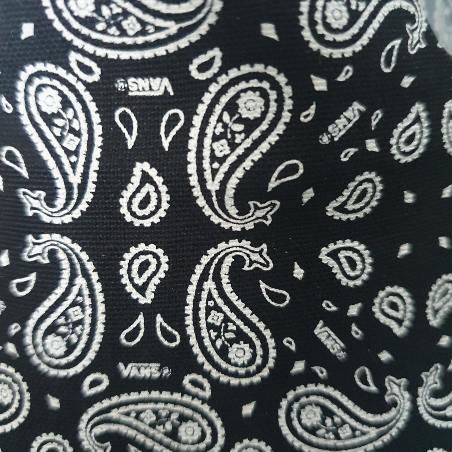 Vans ComfyCush One Bandana Marshmallow Black 착용 스타일 - 4