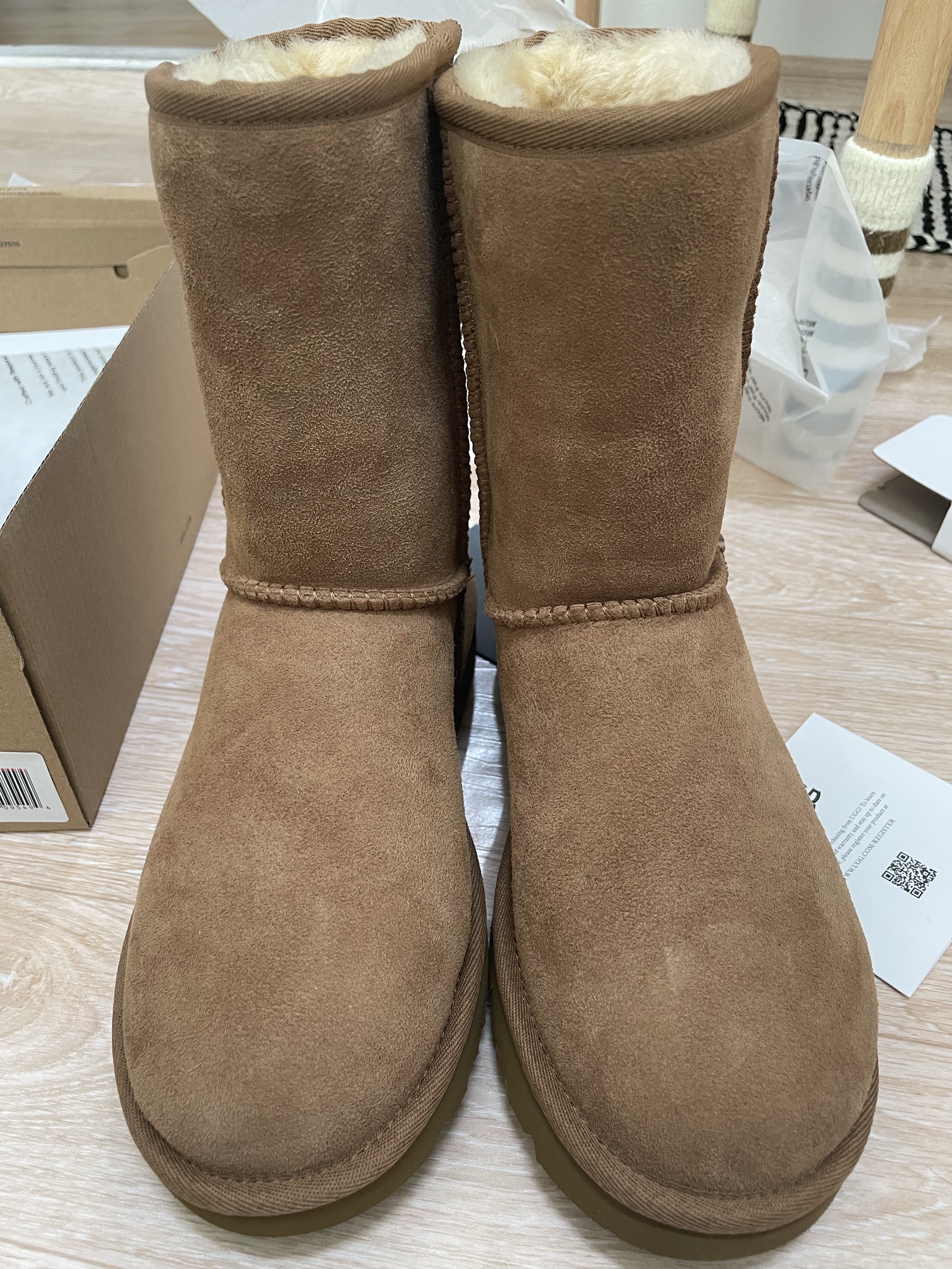(W) UGG Classic Short II Boots Chestnut 착용 스타일