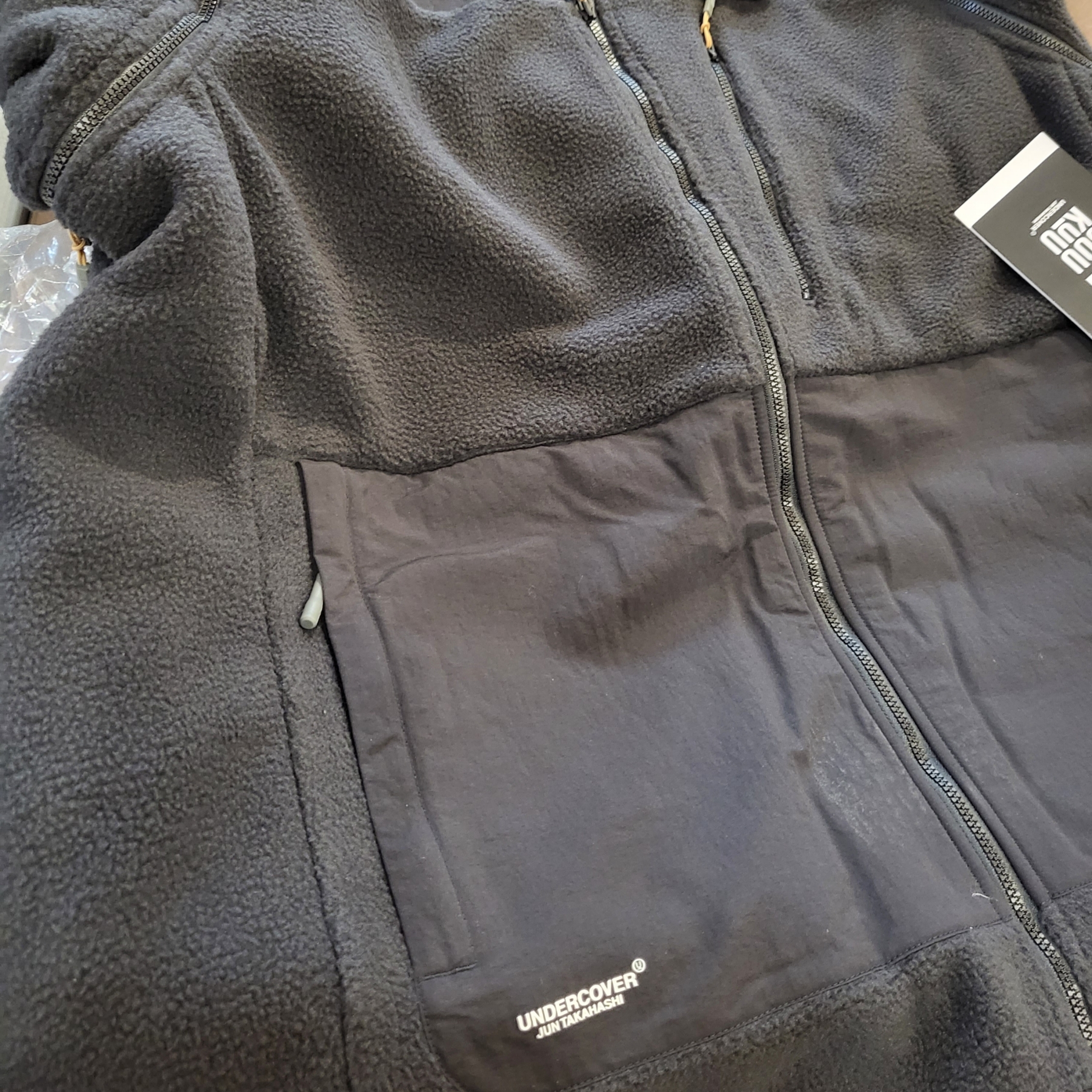 The North Face x Undercover Soukuu Zip-Off Fleece Jacket TNF Black 착용 스타일