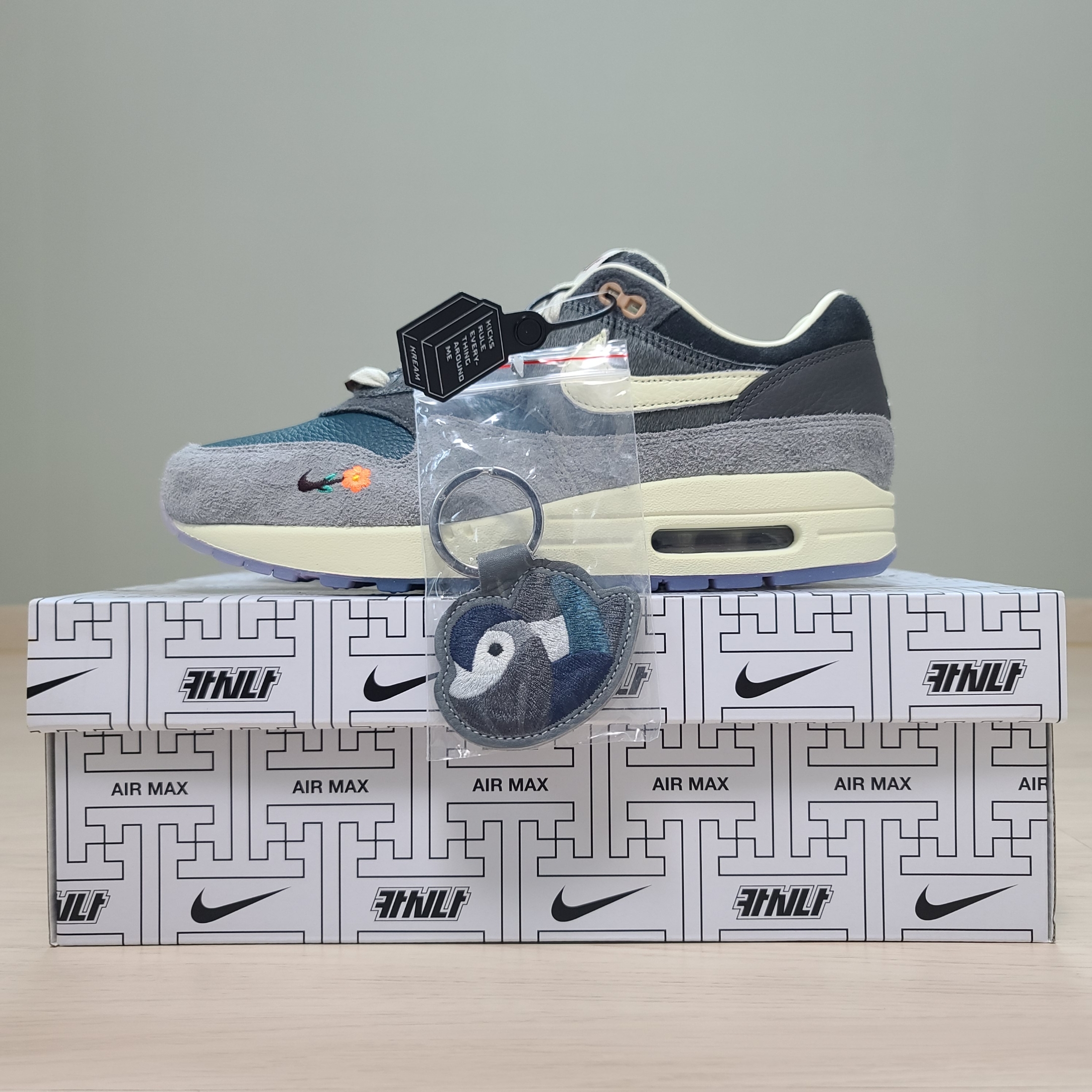 Nike x Kasina Air Max 1 SP Won-Ang Particle Grey 착용 스타일 - 1