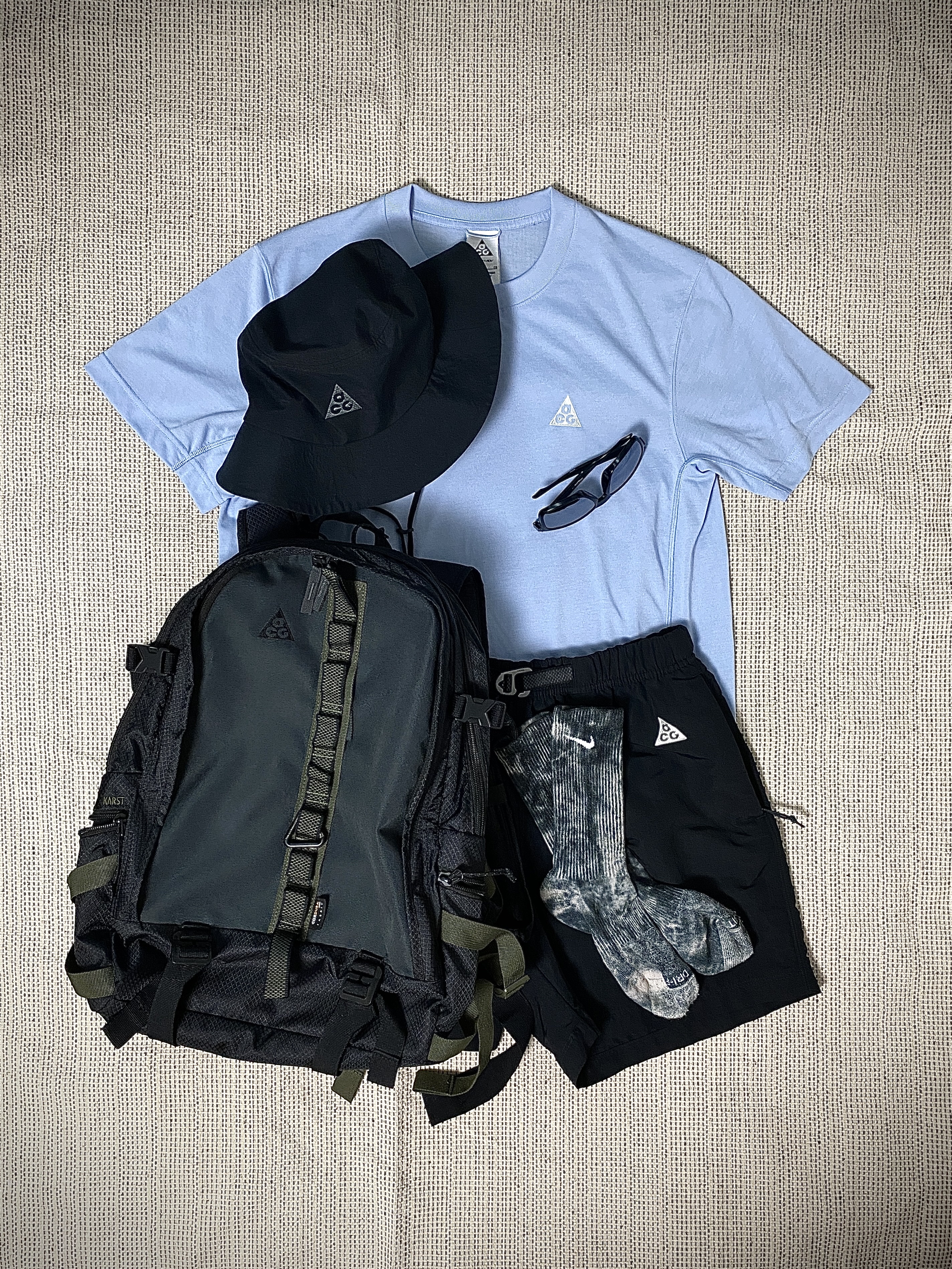 Nike NRG ACG Bucket Black, Nike ACG Dri-Fit ADV Goat Rocks T-Shirt Cobalt Bliss - Asia 착용 스타일 - 3