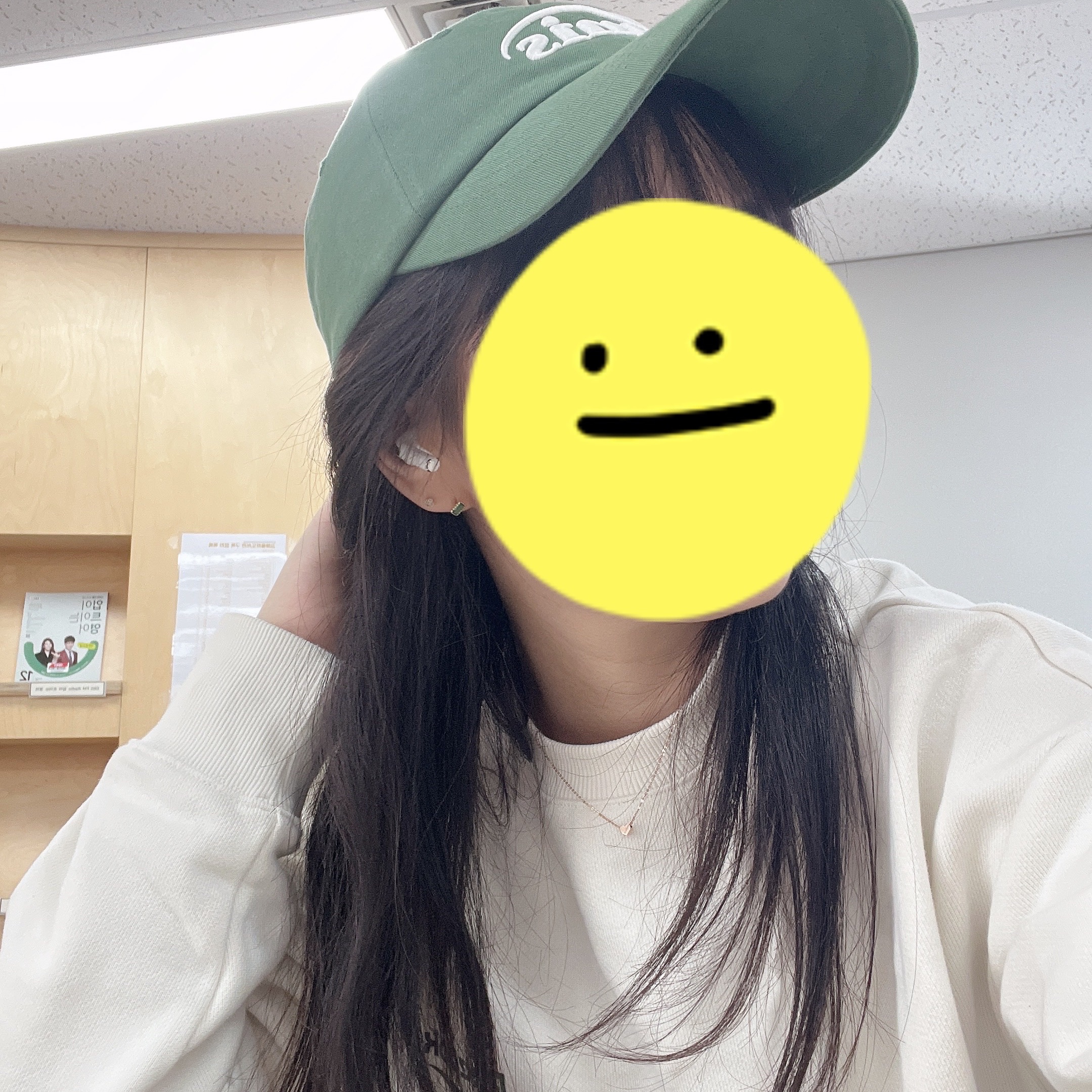 Emis New Logo Emis Cap Green 착용 스타일