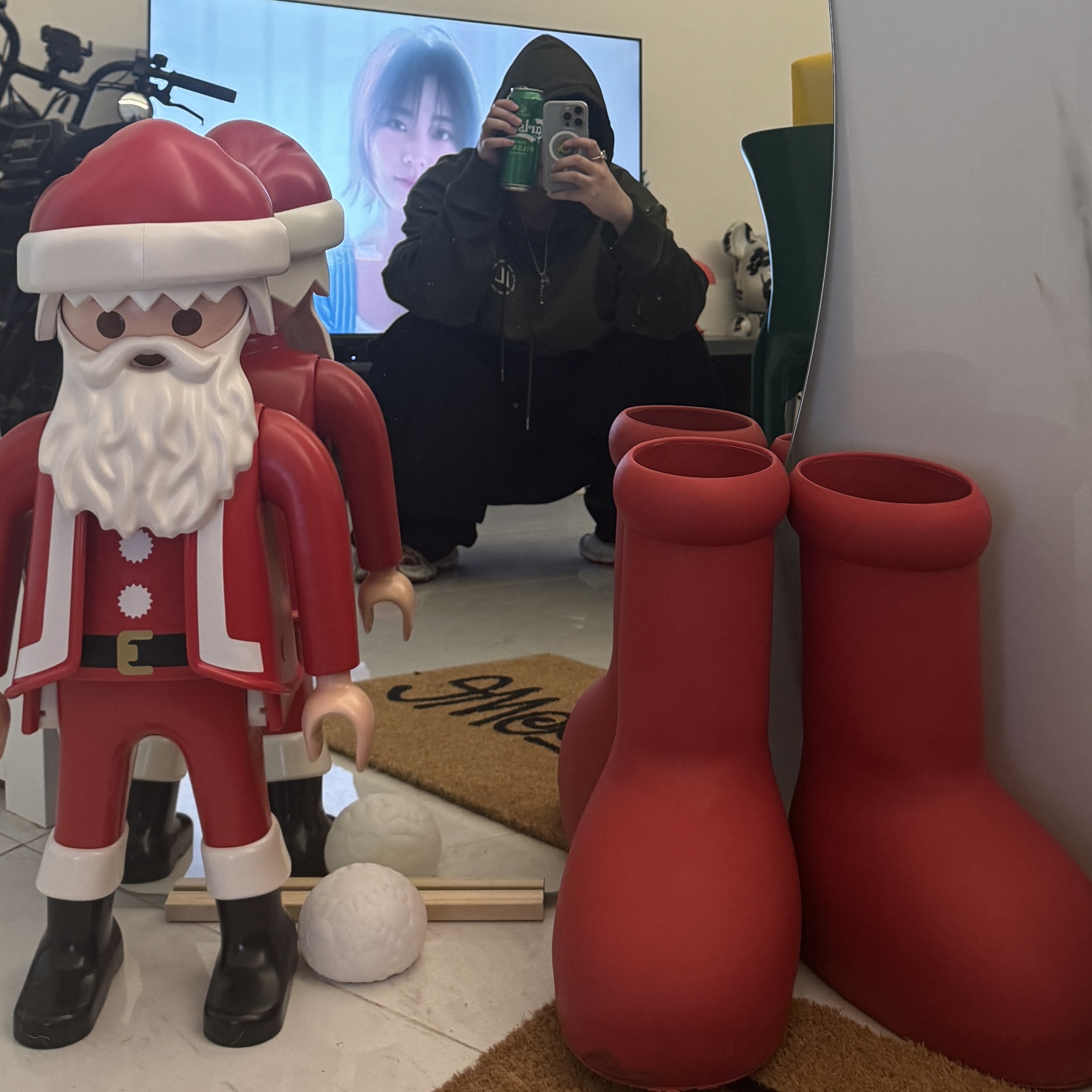 Playmobil Santa XXL, Stussy Welcome Mat Cocoa 착용 스타일